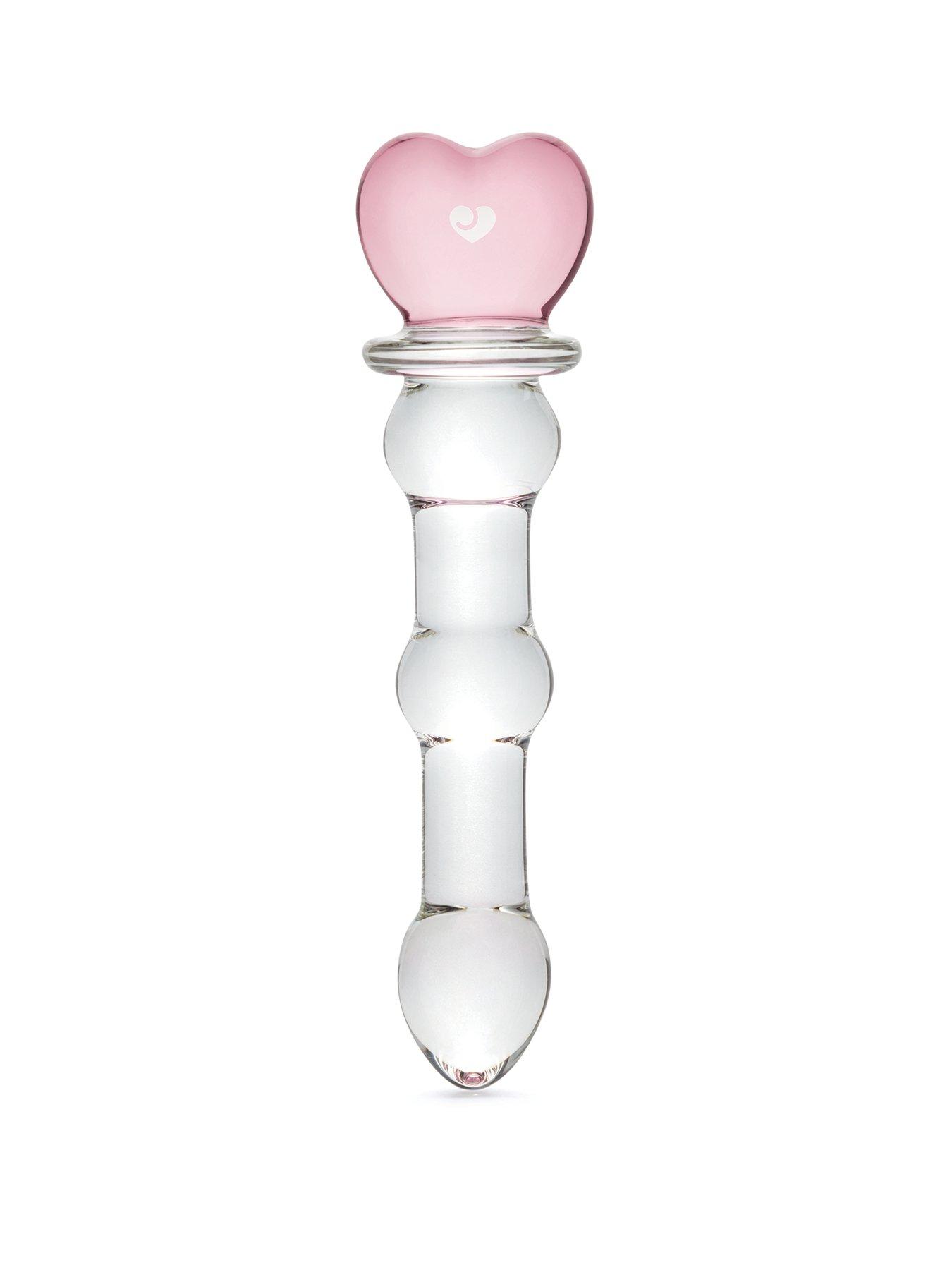 Lovehoney Beaded Heart Sensual Glass 6 Inch Sex Toy, One Colour, Women