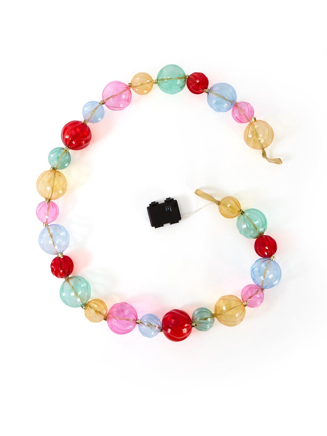 Image 2 of 4 of The Very Collection 180cm Light Up Coloured Baubles Christmas&nbsp;Garland