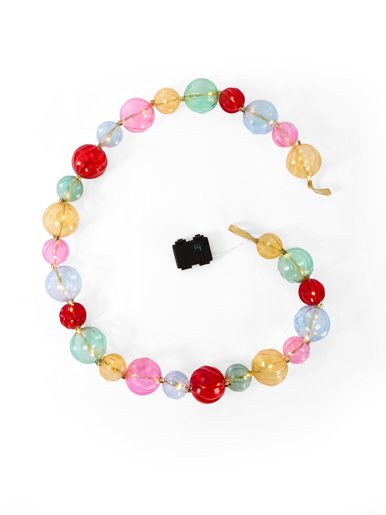 Image 3 of 4 of The Very Collection 180cm Light Up Coloured Baubles Christmas&nbsp;Garland