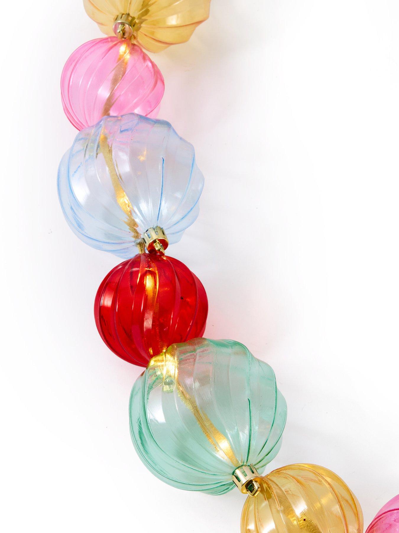 Image 4 of 4 of The Very Collection 180cm Light Up Coloured Baubles Christmas&nbsp;Garland