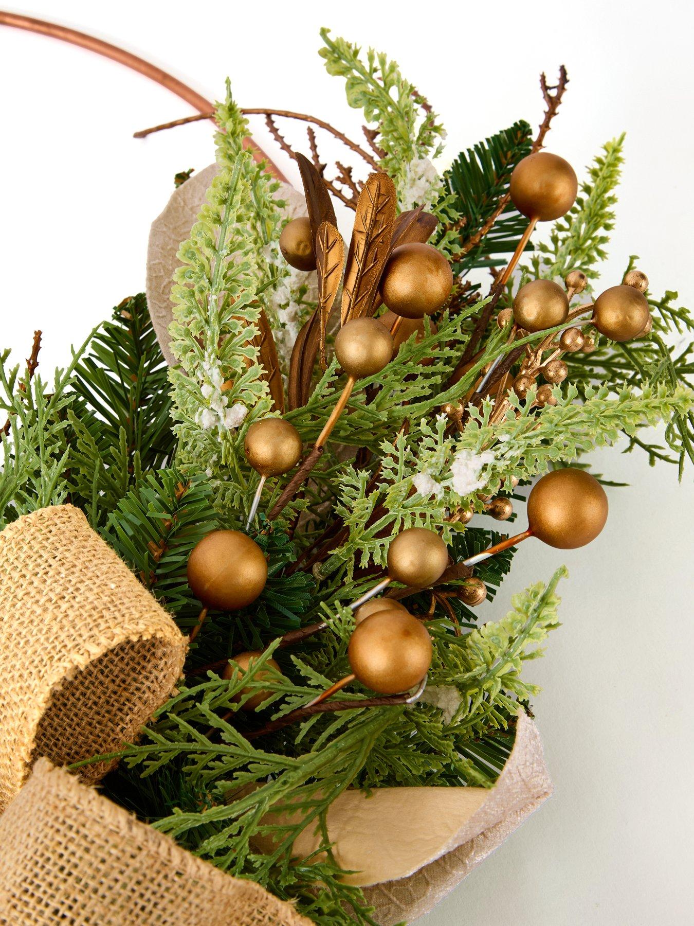 Image 4 of 4 of The Very Collection Half Wreath With Hessian Bow