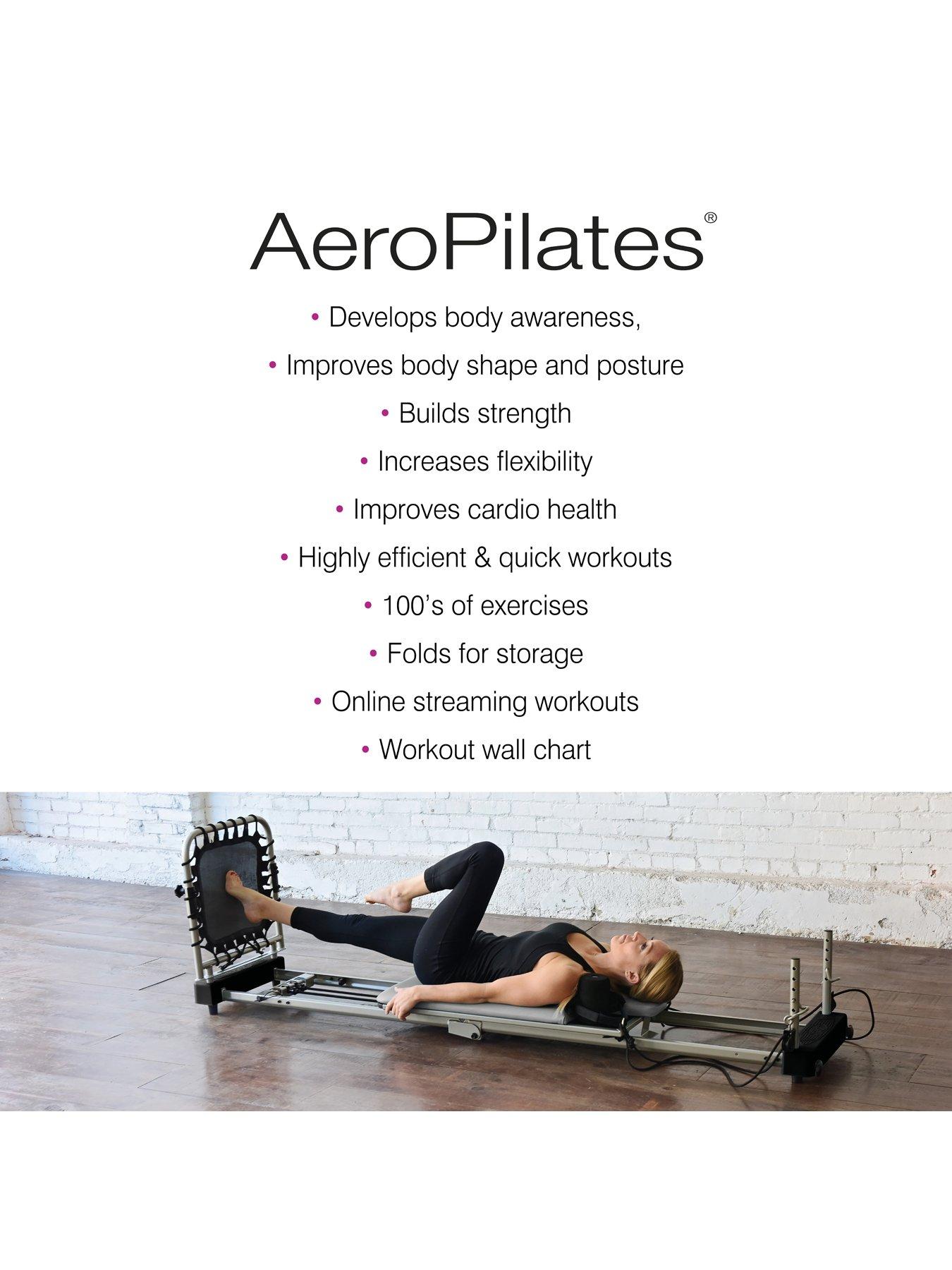 Image 3 of 8 of AeroPilates Reformer 4 Cord with Flared Footbar(Black & Pink)