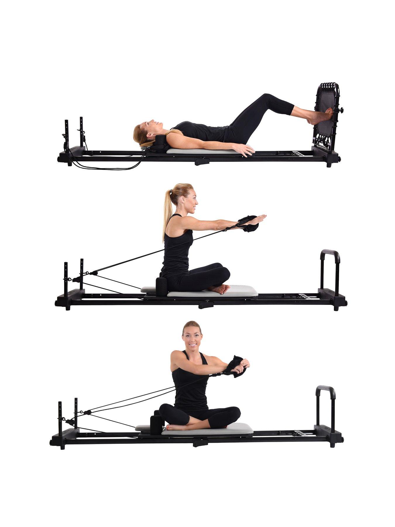Image 6 of 8 of AeroPilates Reformer 4 Cord with Flared Footbar(Black & Pink)