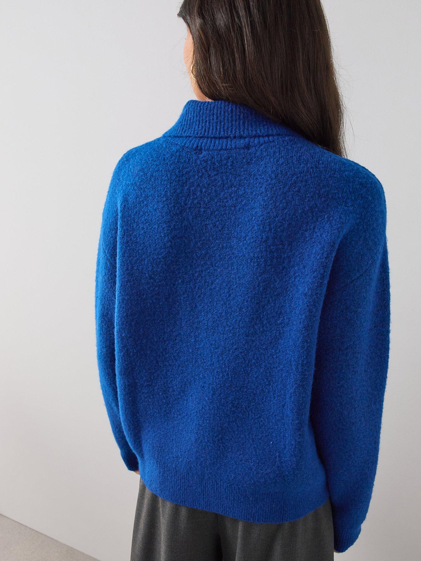 Image 2 of 6 of The Very Collection Womens Collared Button Placket Argyle Jumper - Blue