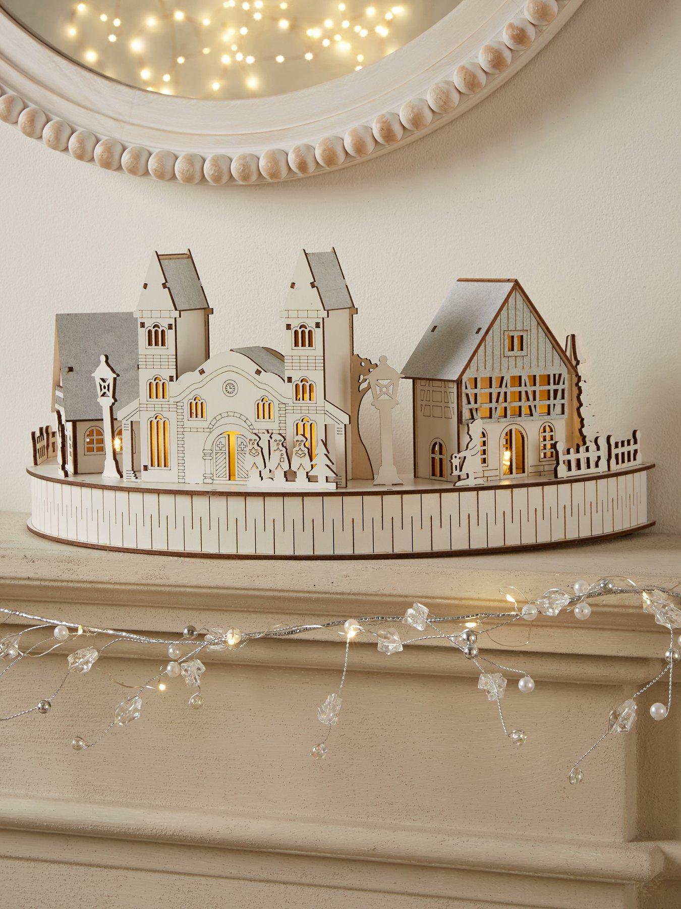 Image 1 of 7 of The Very Collection LED Wooden Church Scene