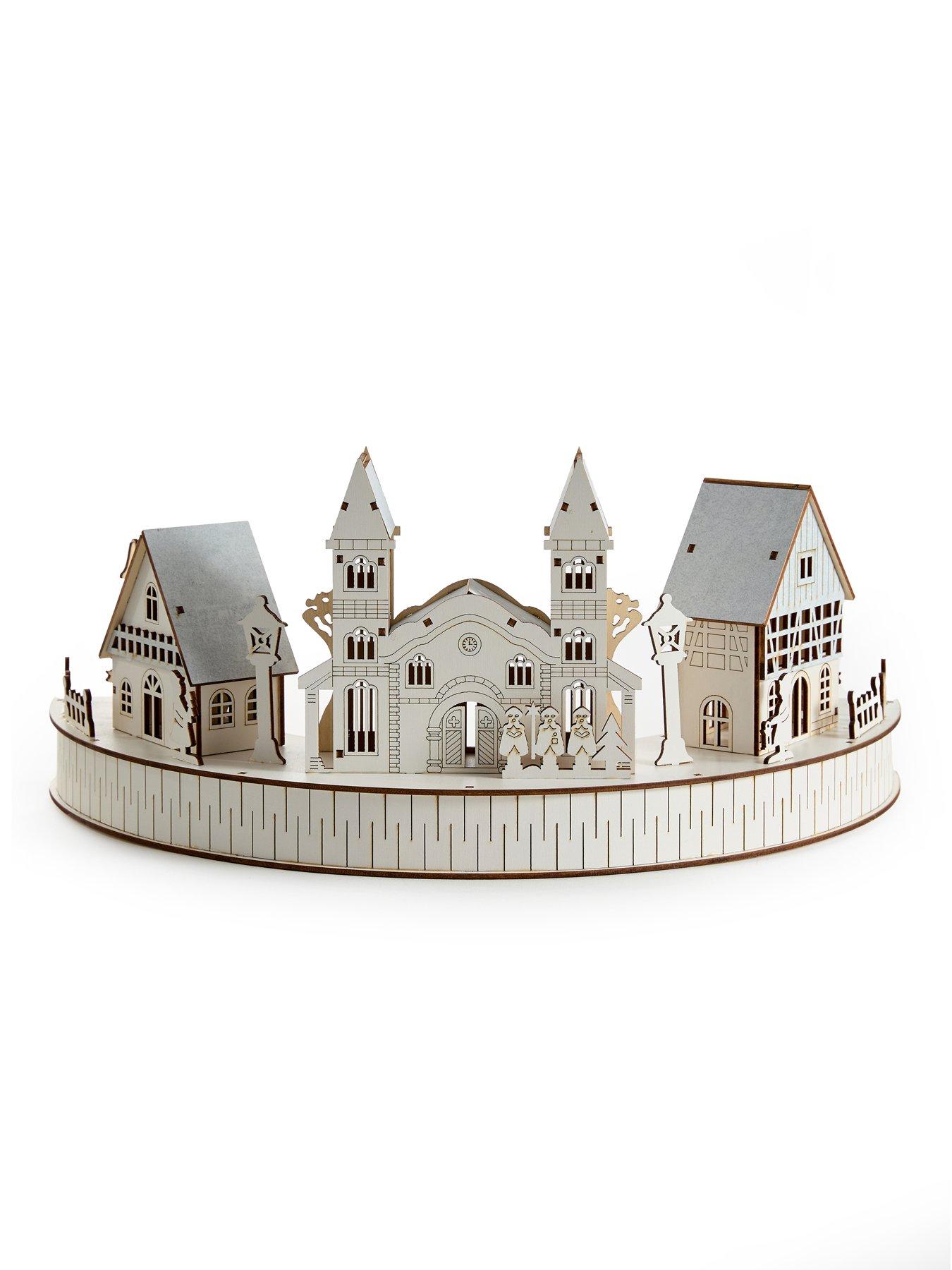 Image 3 of 7 of The Very Collection LED Wooden Church Scene