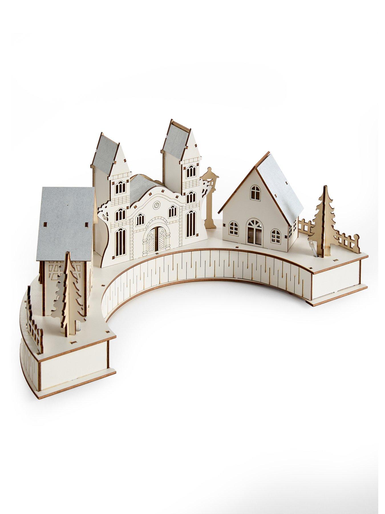 Image 6 of 7 of The Very Collection LED Wooden Church Scene