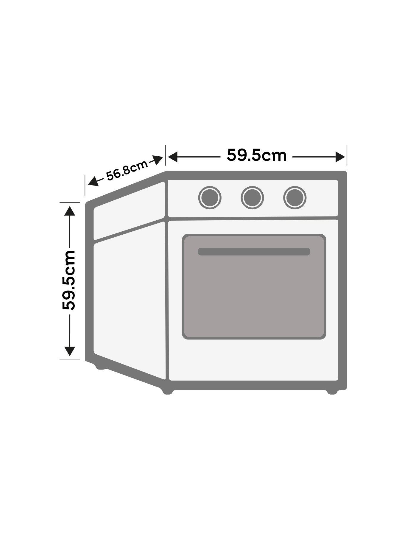 Image 7 of 7 of Hoover HO6 H5AB3PTB Single Oven BUILT IN OVEN Black