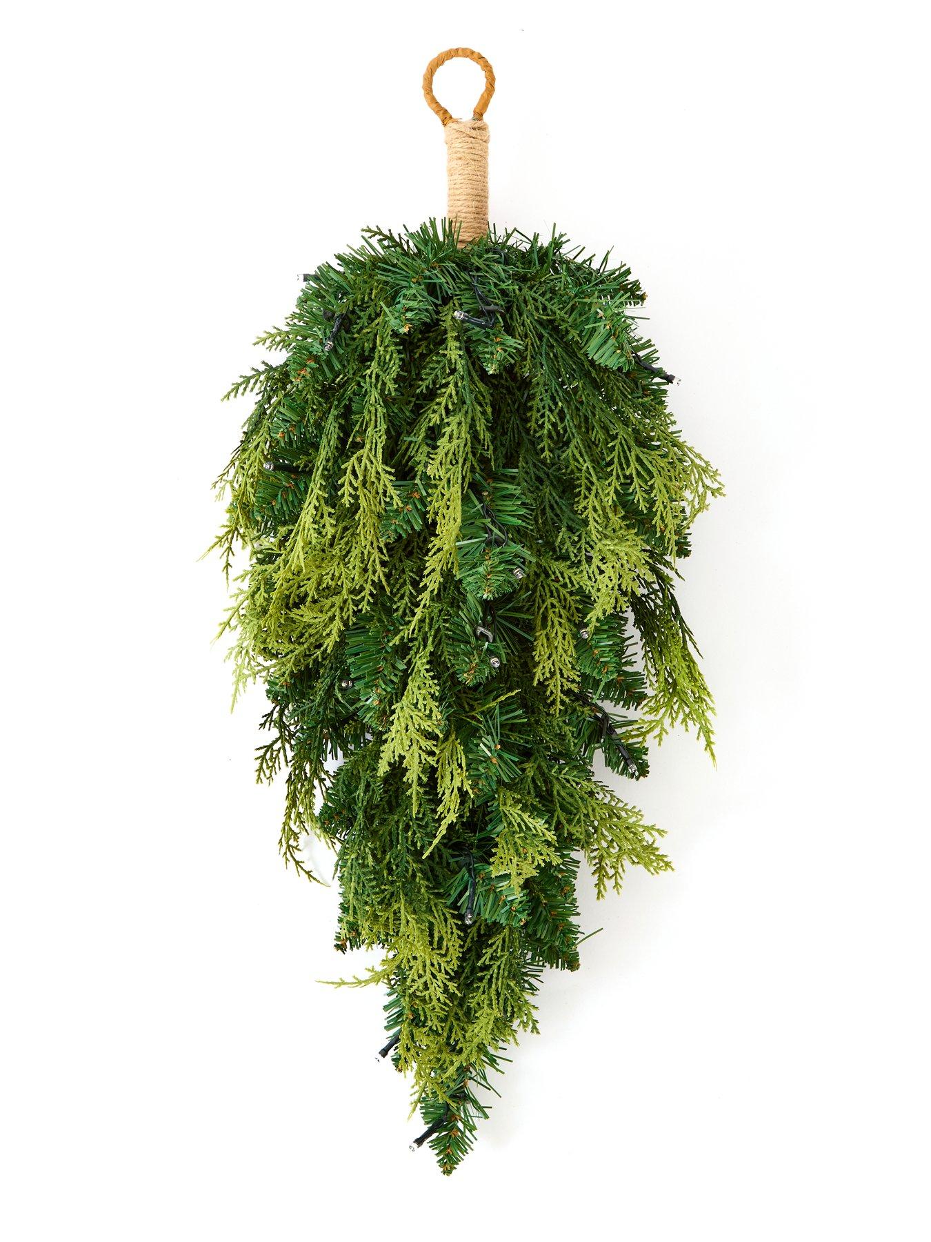Image 2 of 5 of The Very Collection Evergreen Plain Teardrop Wreath