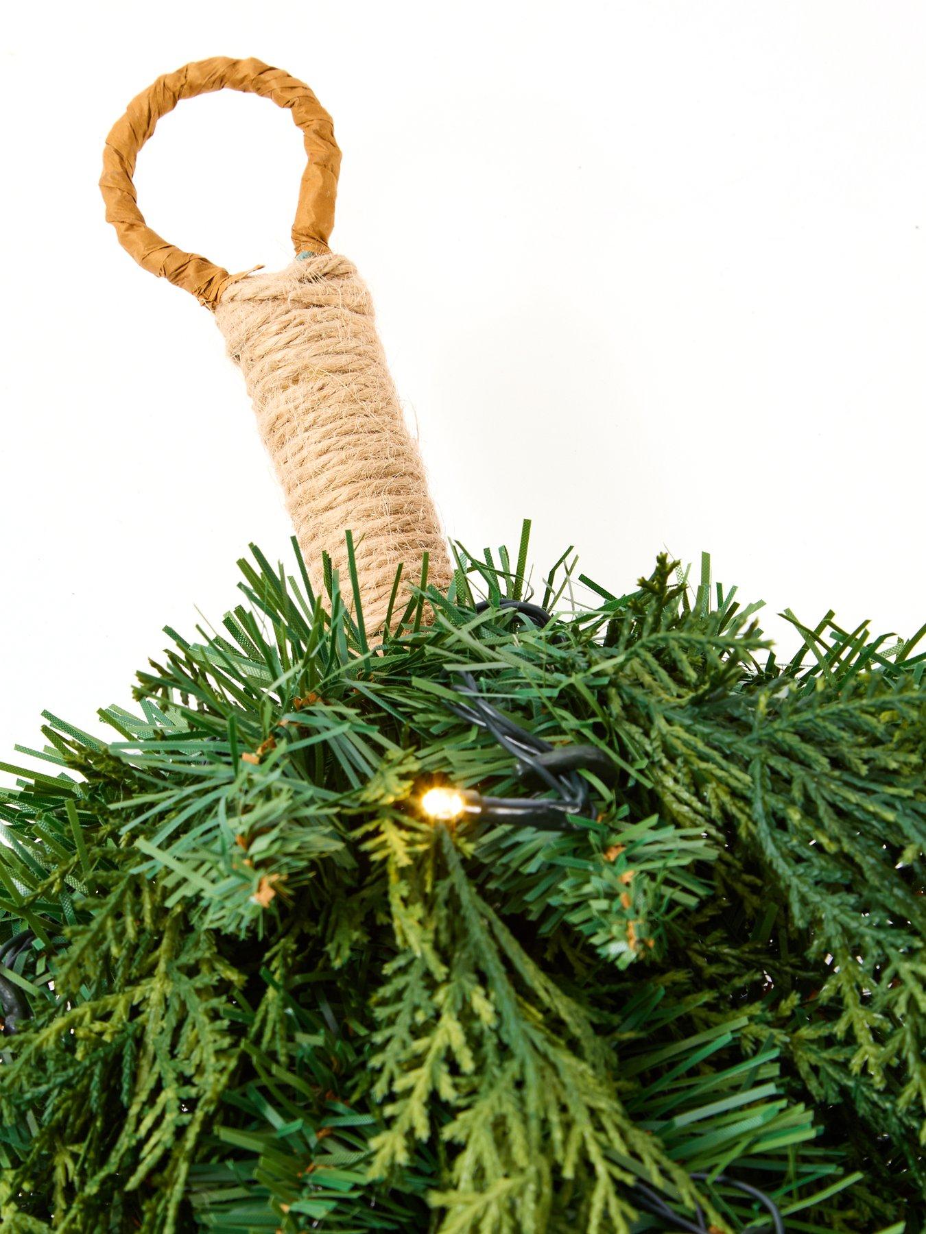 Image 4 of 5 of The Very Collection Evergreen Plain Teardrop Wreath