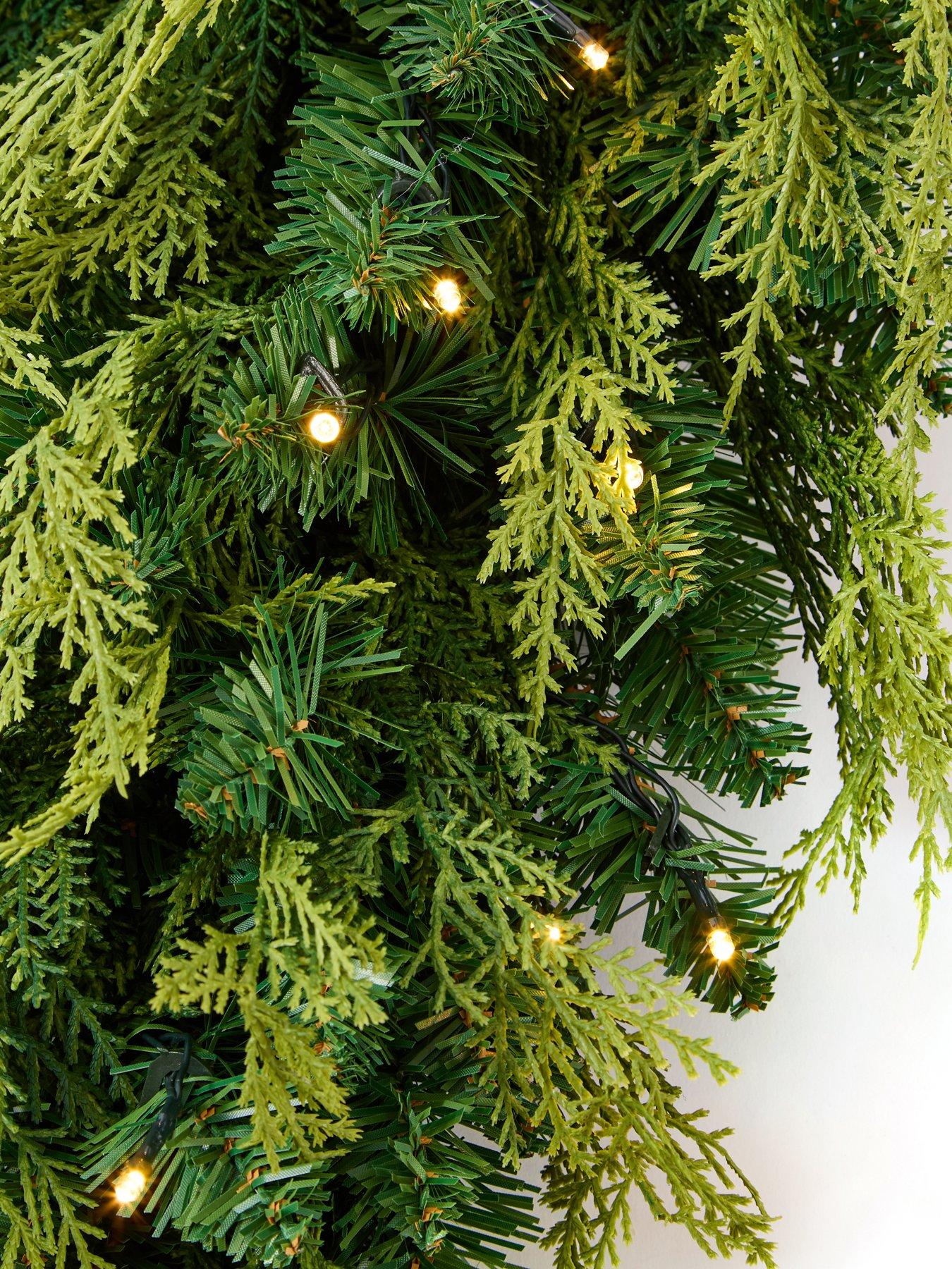 Image 5 of 5 of The Very Collection Evergreen Plain Teardrop Wreath