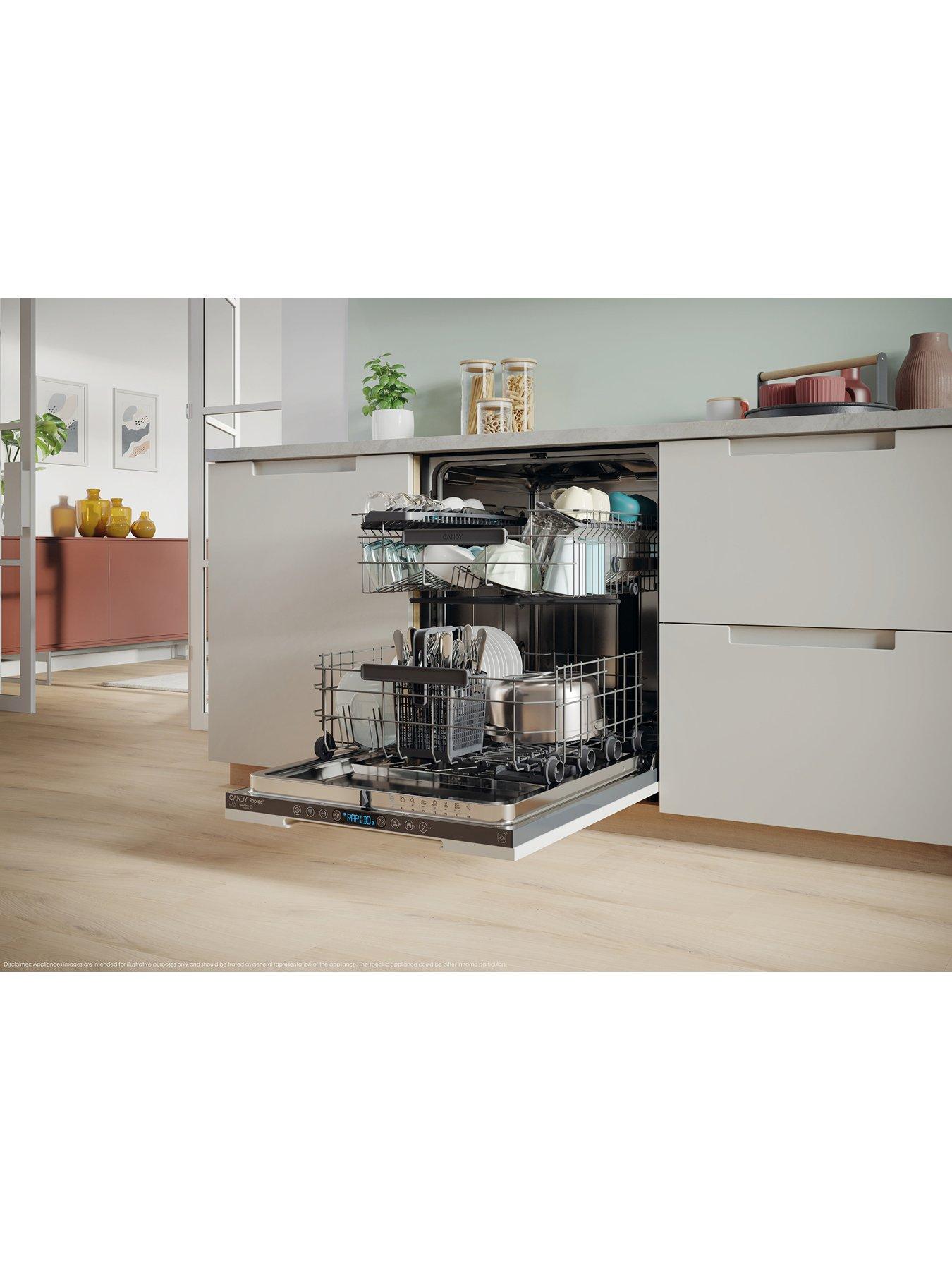 Image 3 of 7 of Candy CI 4B4F0A-80 Full Size 60cm BUILT IN DISHWASHER Anthracite Bezel