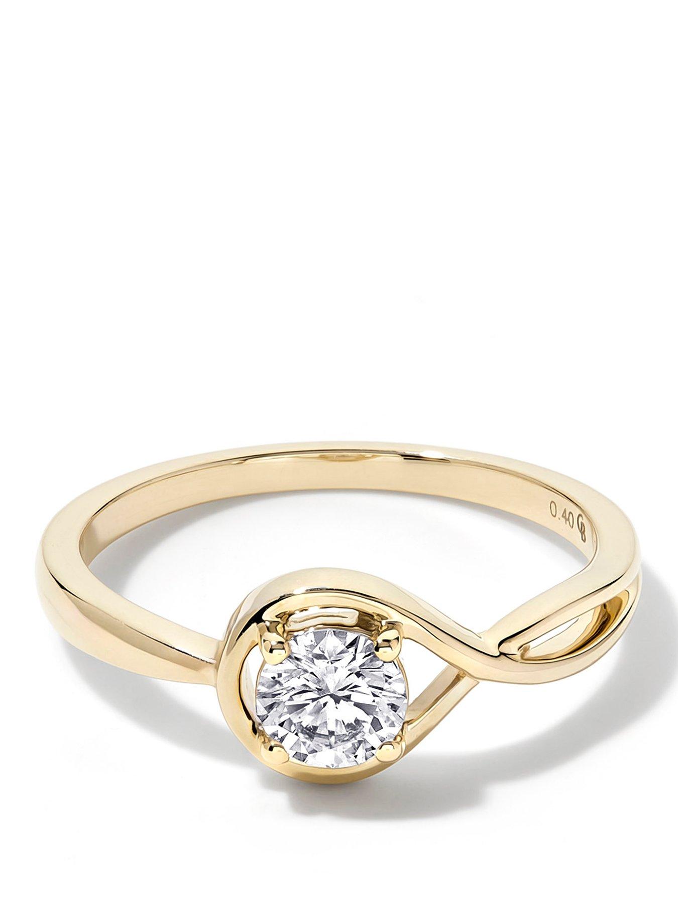 Created Brilliance Eloise 9Ct Yellow Gold 0.40Ct Tw. Lab Grown Diamond Solitaire Engagement Ring