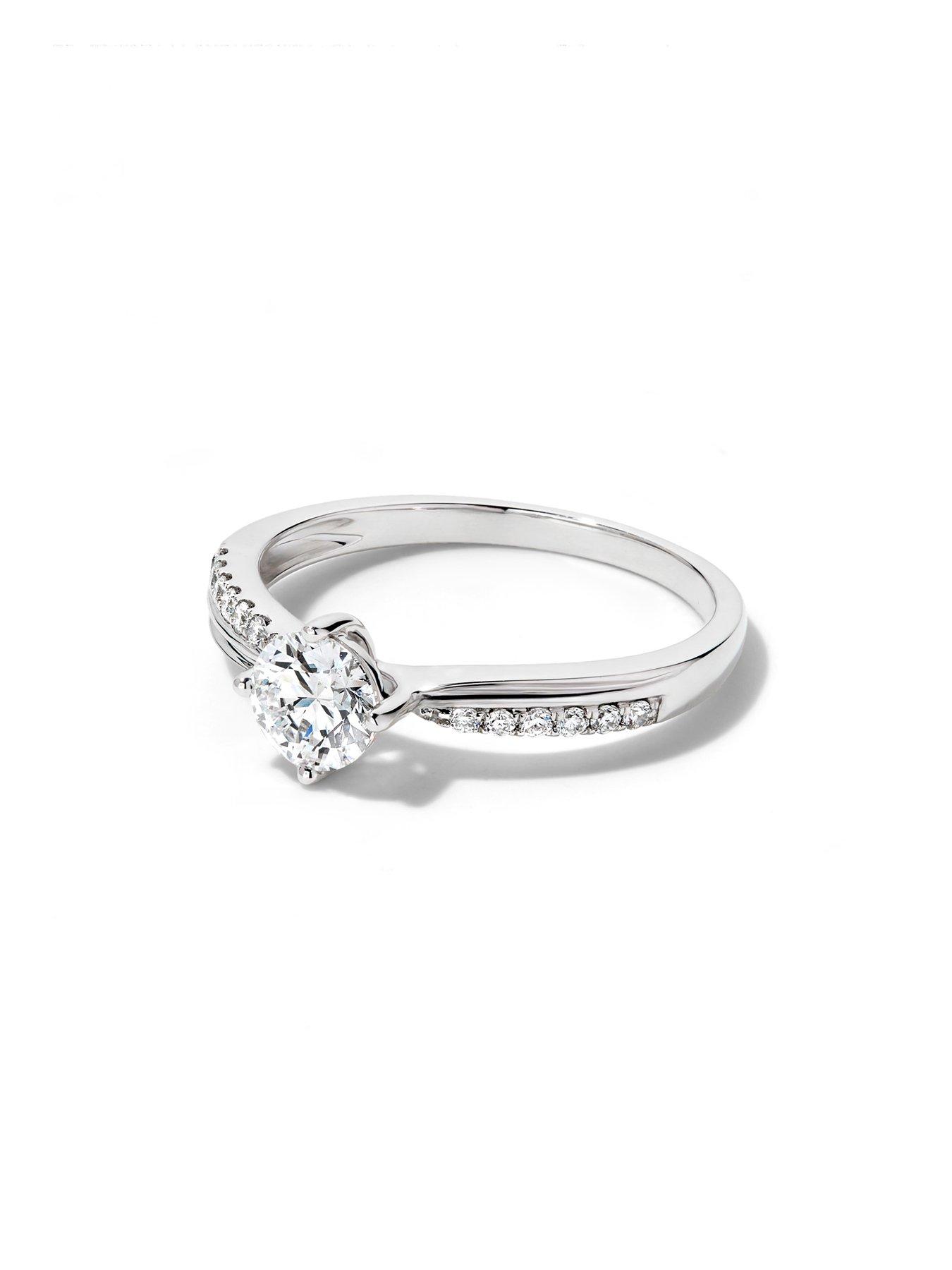 Image 2 of 4 of Created Brilliance Eden 9ct White Gold Lab Grown Diamond Engagement Ring