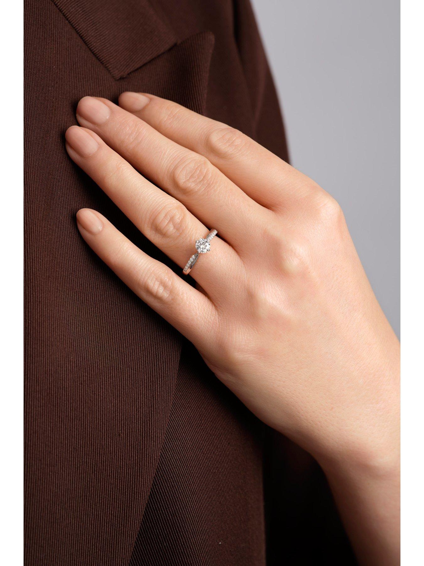 Image 3 of 4 of Created Brilliance Eden 9ct White Gold Lab Grown Diamond Engagement Ring