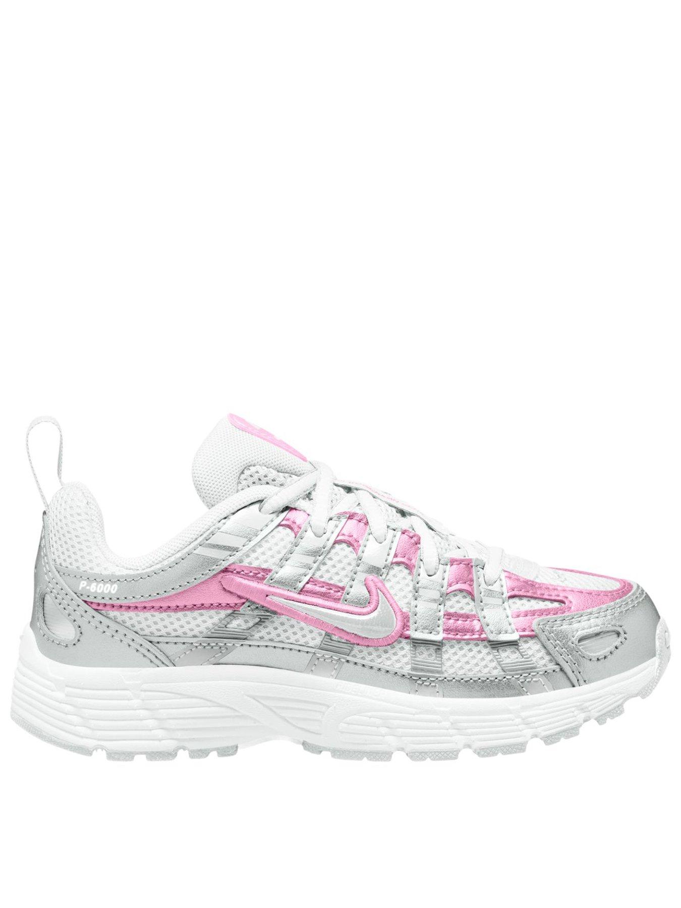 Nike Kids P6000 Kids Trainers - White/Pink - 2 (34) - Image 3