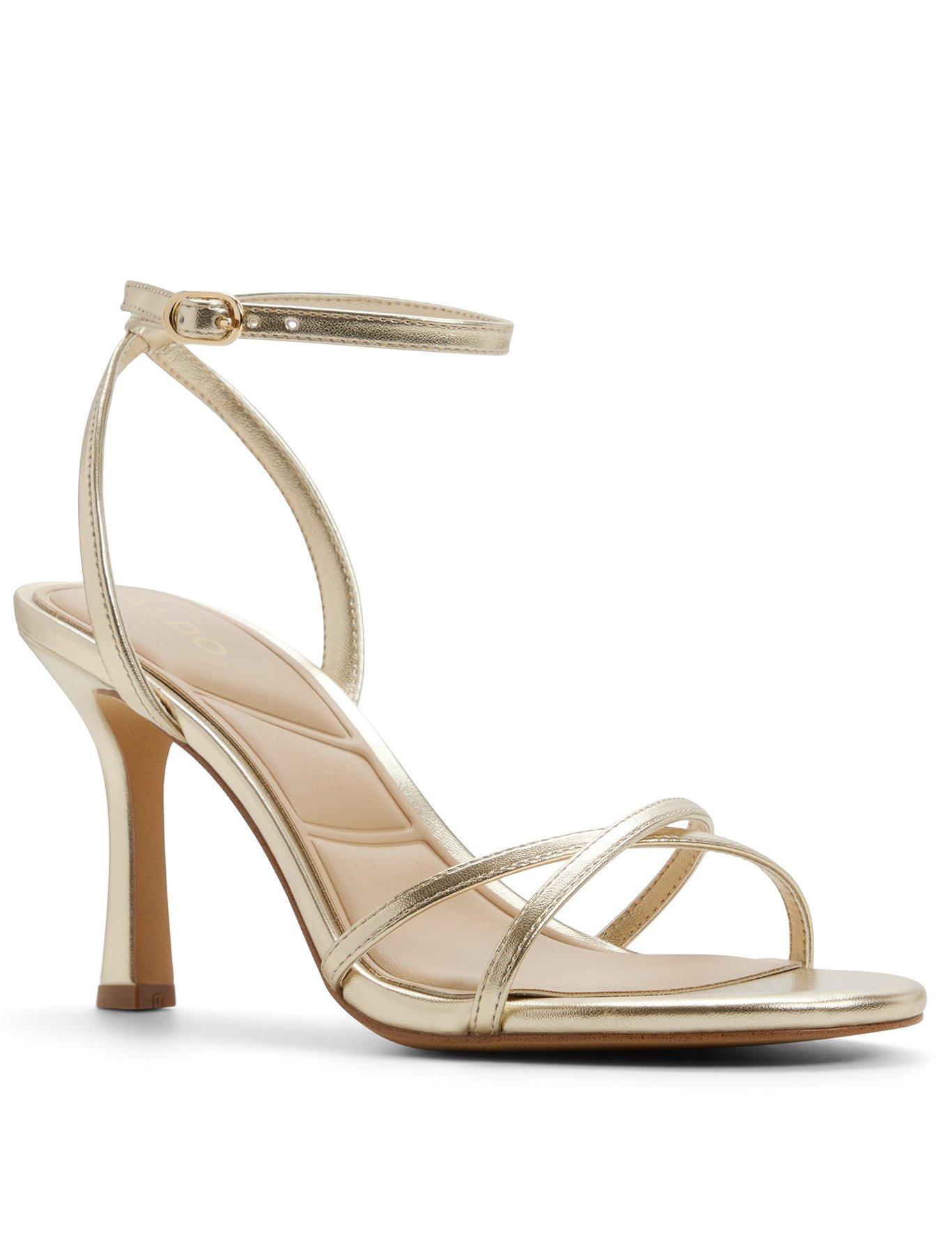 Aldo Marbela Synthetic Heeled Sandals - Champagne