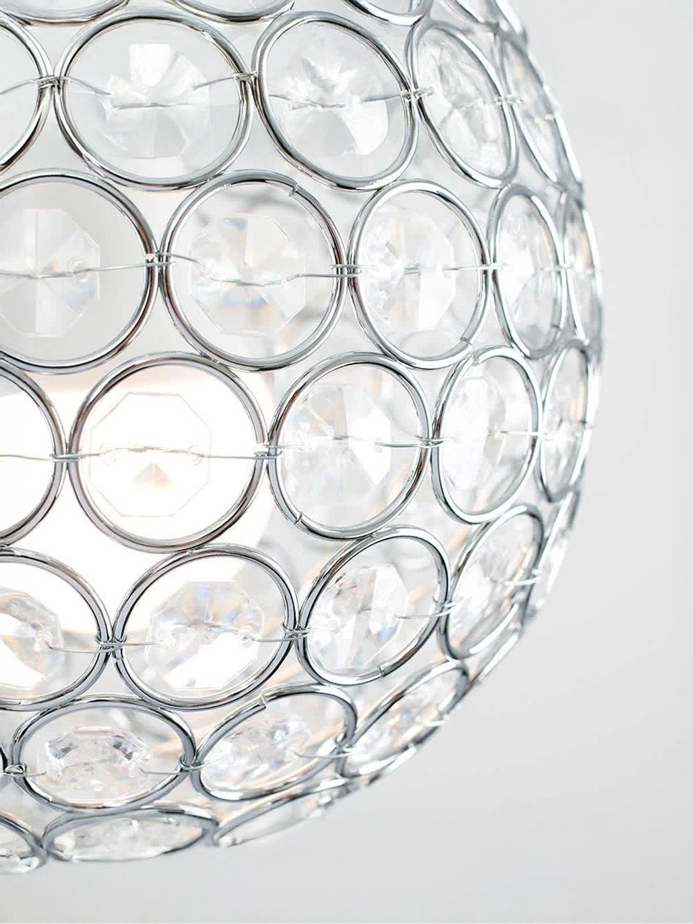 Image 3 of 4 of ValueLights Small Ducy Pendant Chrome Clear