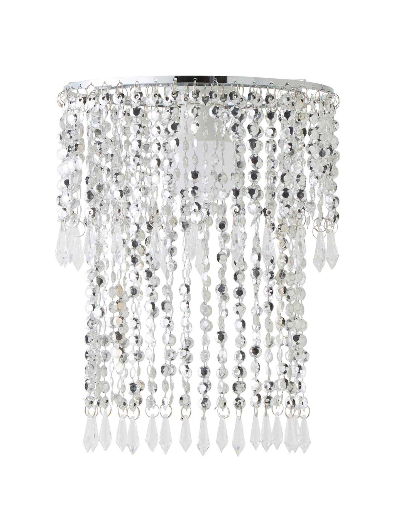 Image 2 of 7 of ValueLights Chrome Bead Acrylic Pendant Shade
