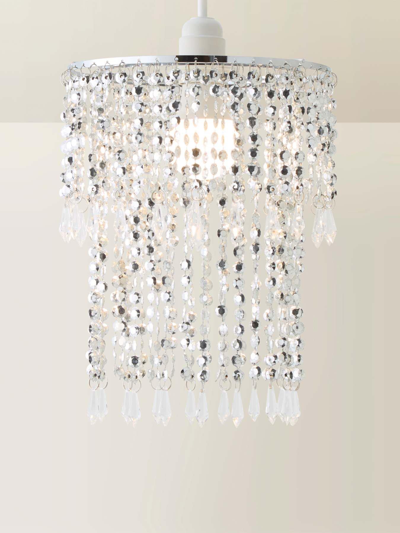 Image 6 of 7 of ValueLights Chrome Bead Acrylic Pendant Shade