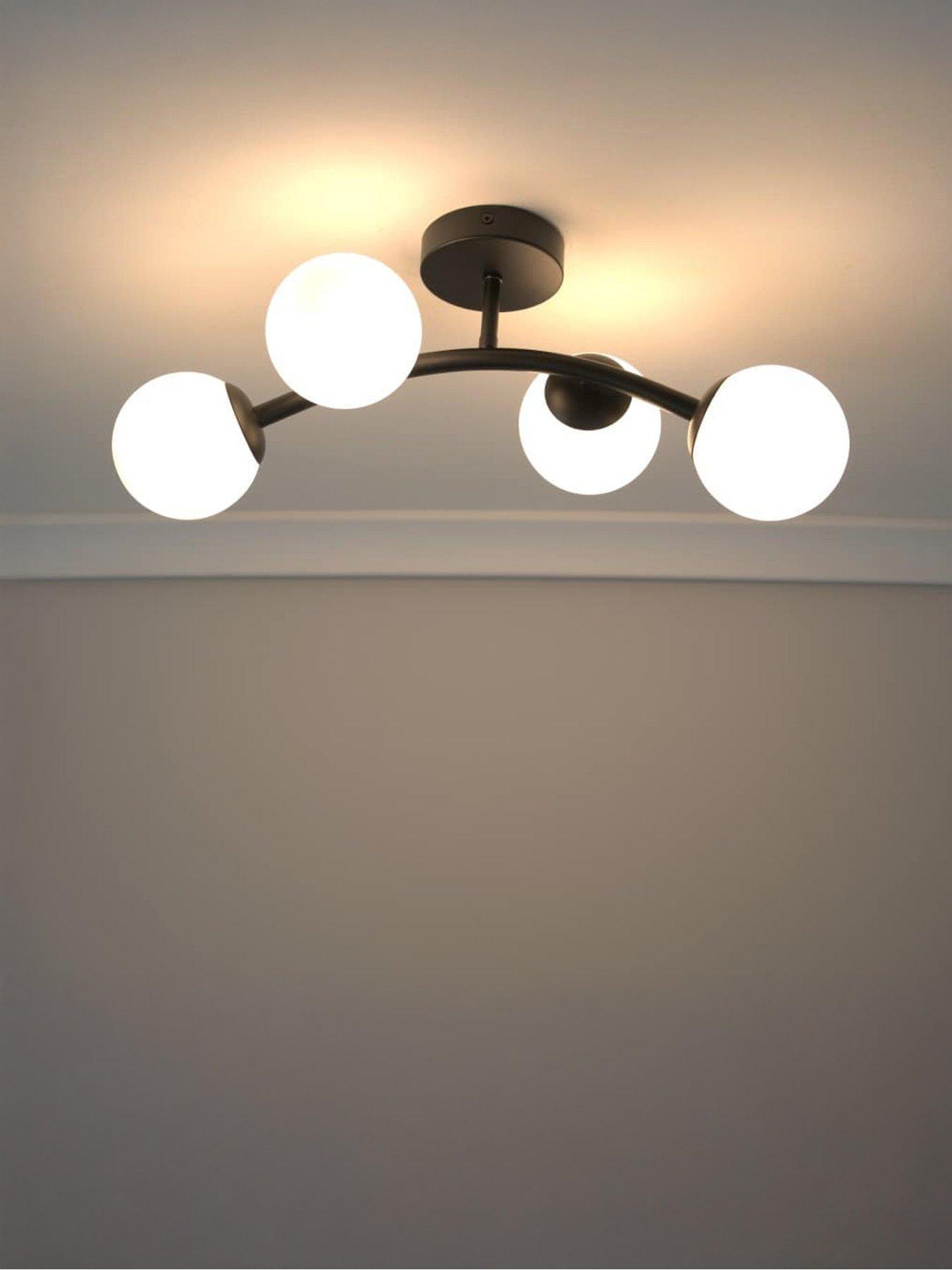 ValueLights Jas Black Ceiling Light