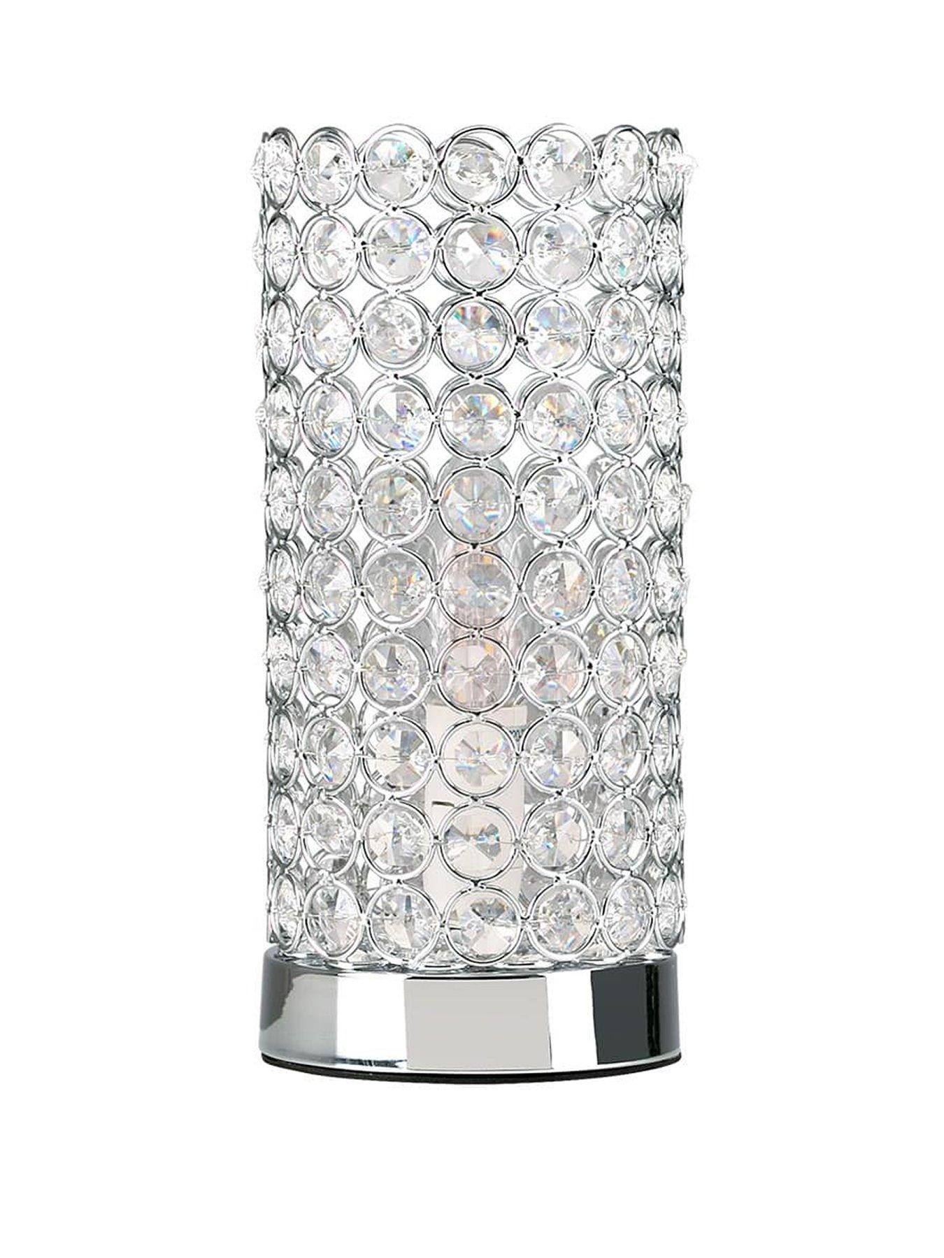 Image 2 of 5 of ValueLights Ducy Chrome Cylinder Touch Table Lamp