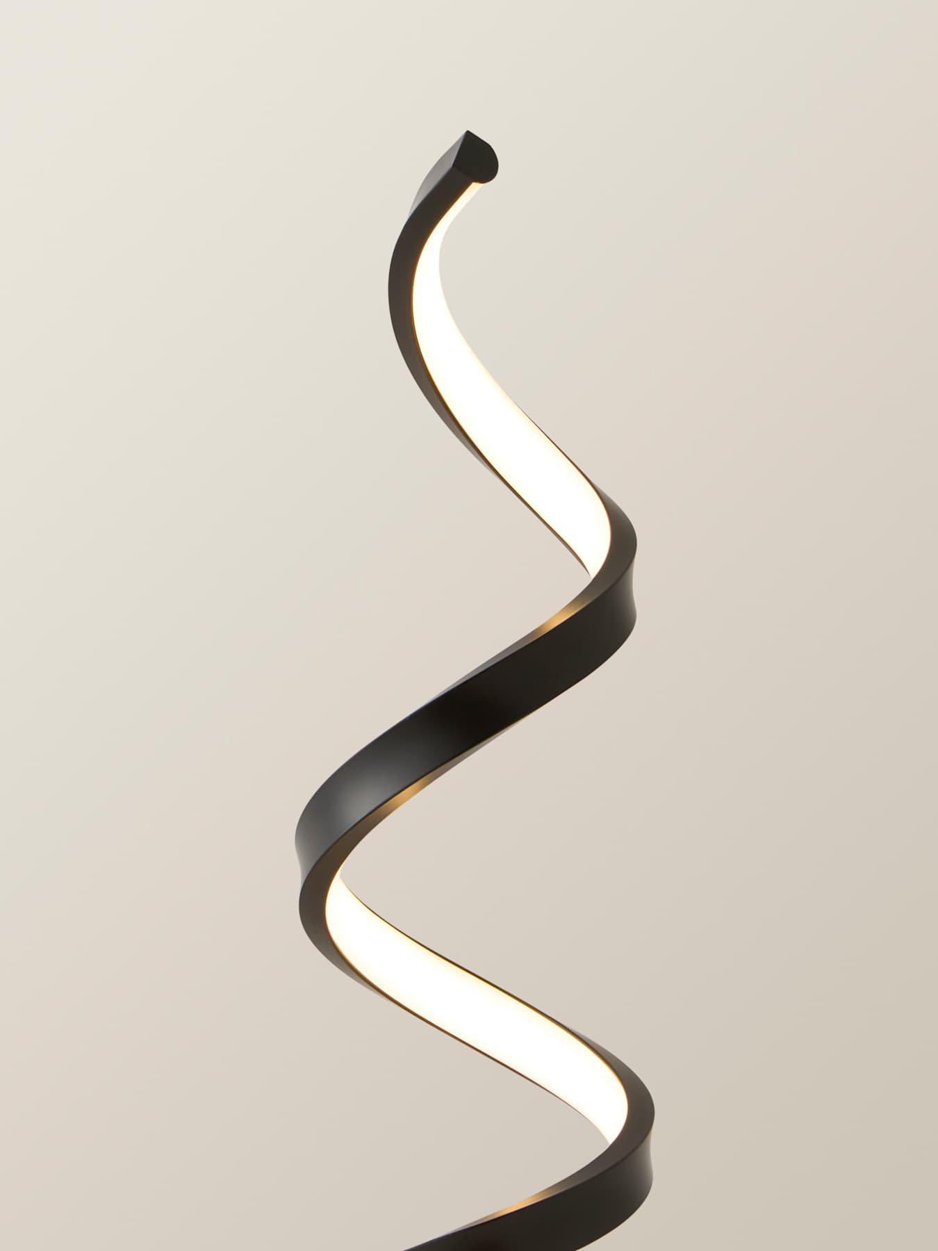 Image 3 of 7 of ValueLights Infinity  Matt Black Single Twist Integrated Led Table Lamp 3000k