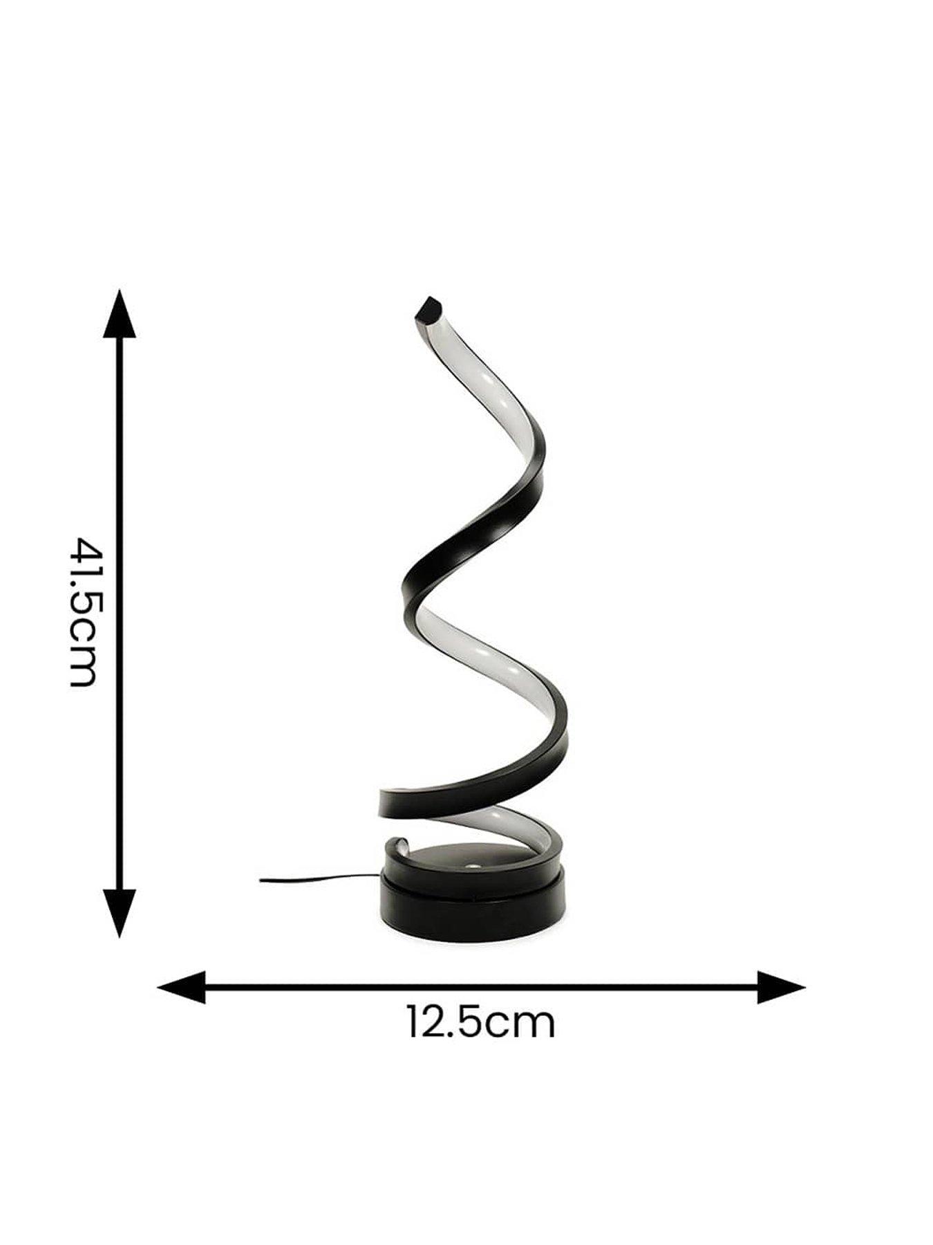 Image 7 of 7 of ValueLights Infinity  Matt Black Single Twist Integrated Led Table Lamp 3000k