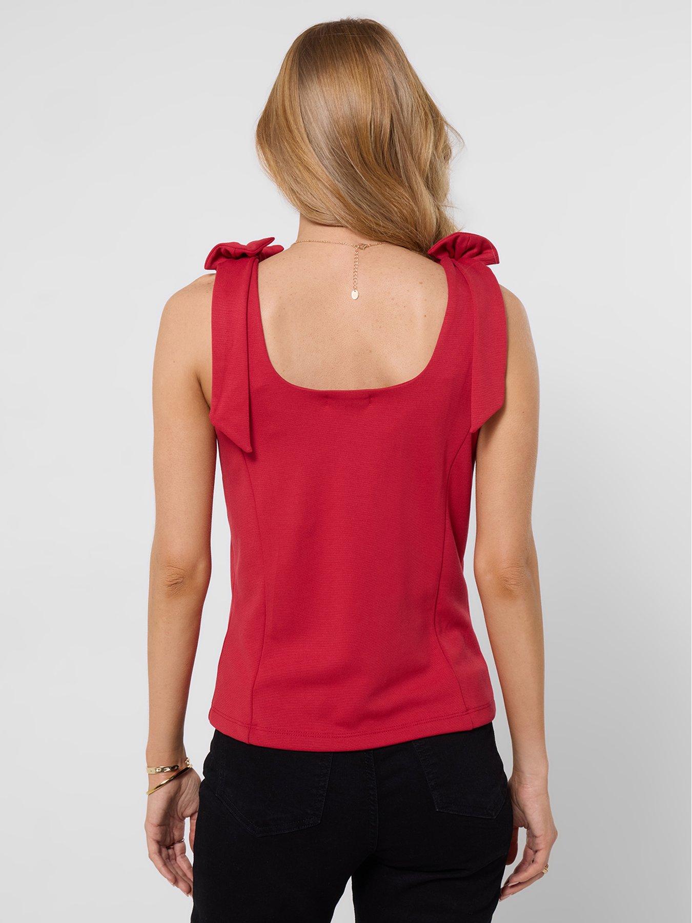 Image 2 of 5 of Joe Browns Amelia Bow Detail Sleeveless Top - Red