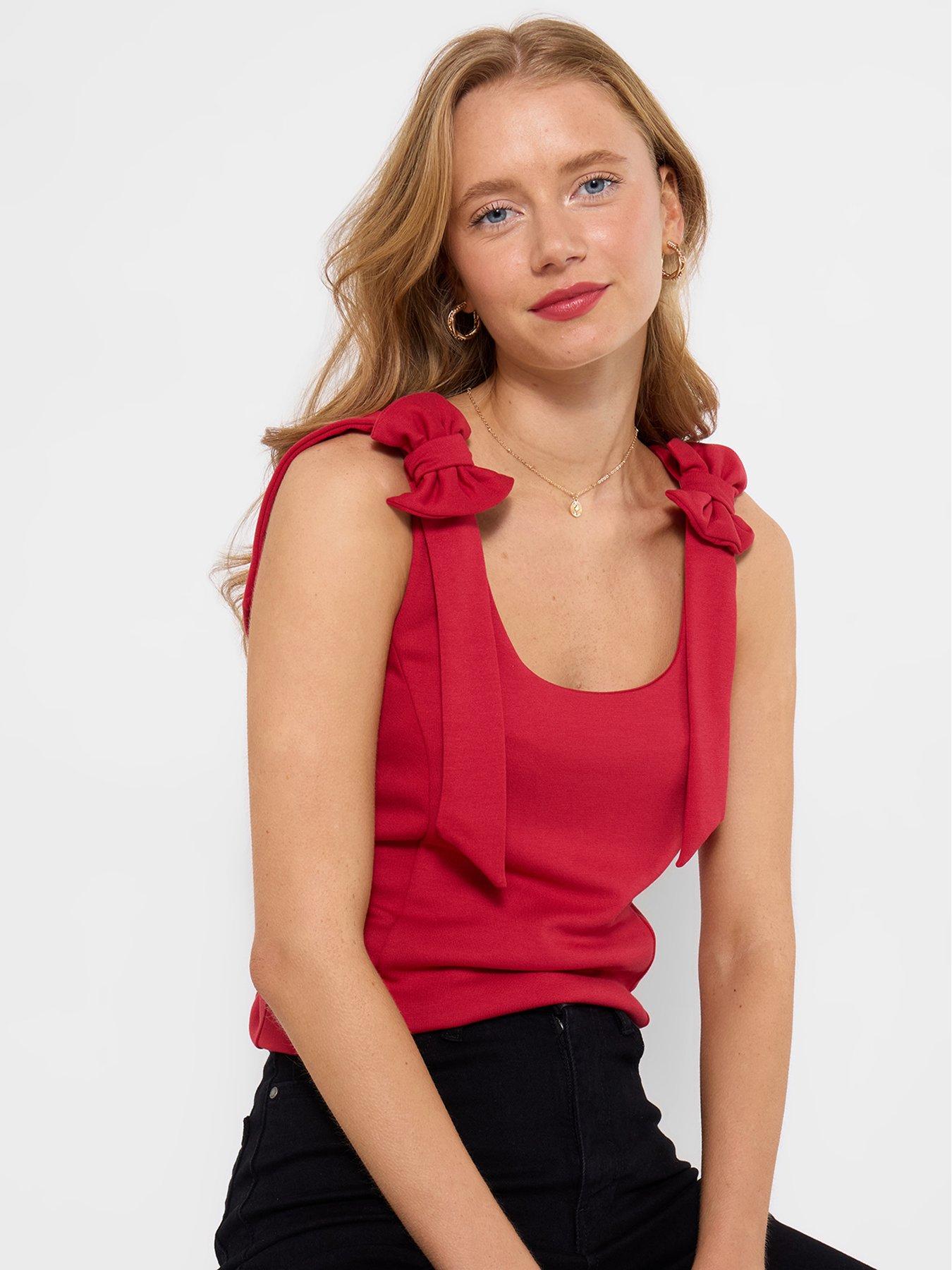 Image 3 of 5 of Joe Browns Amelia Bow Detail Sleeveless Top - Red