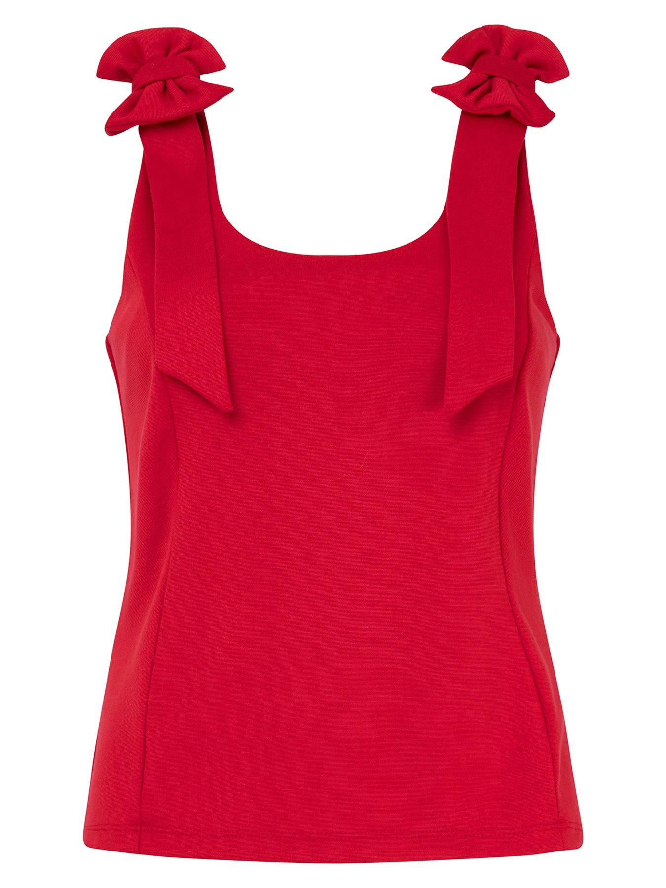 Image 5 of 5 of Joe Browns Amelia Bow Detail Sleeveless Top - Red
