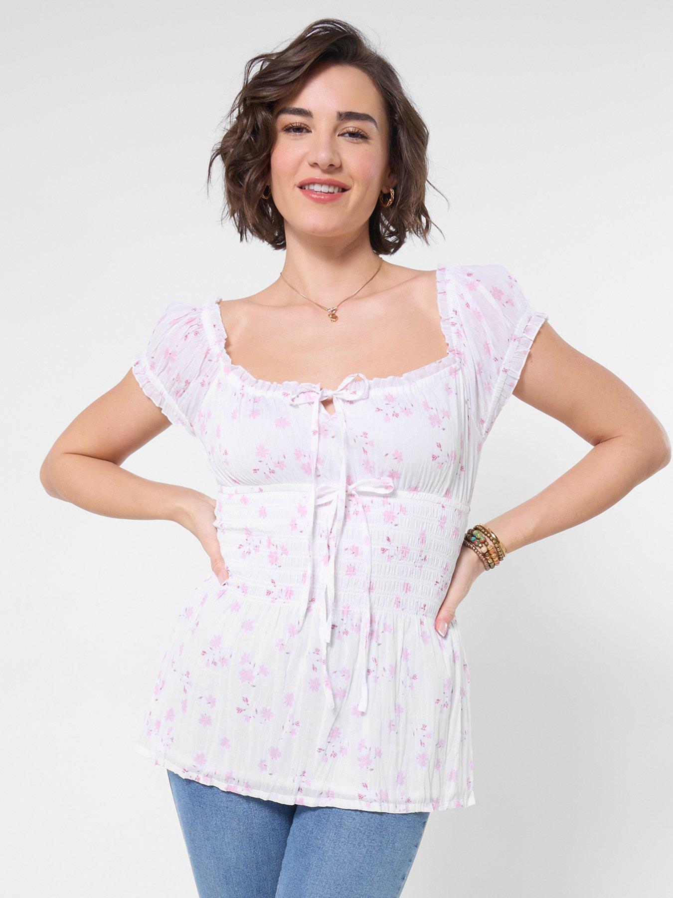 Joe Browns Prettiest Ditsy Top - White