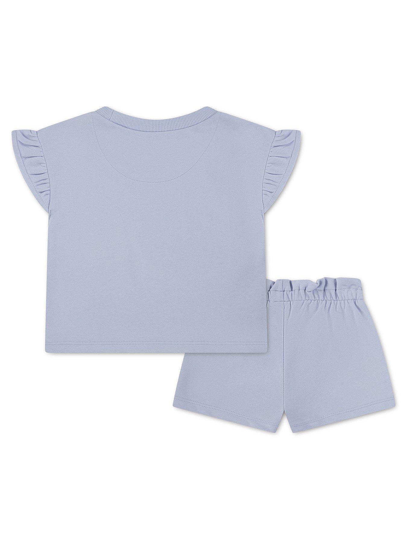 Image 2 of 3 of Nike Younger Girls 2-Piece French Terry Top and Shorts Set - Blue