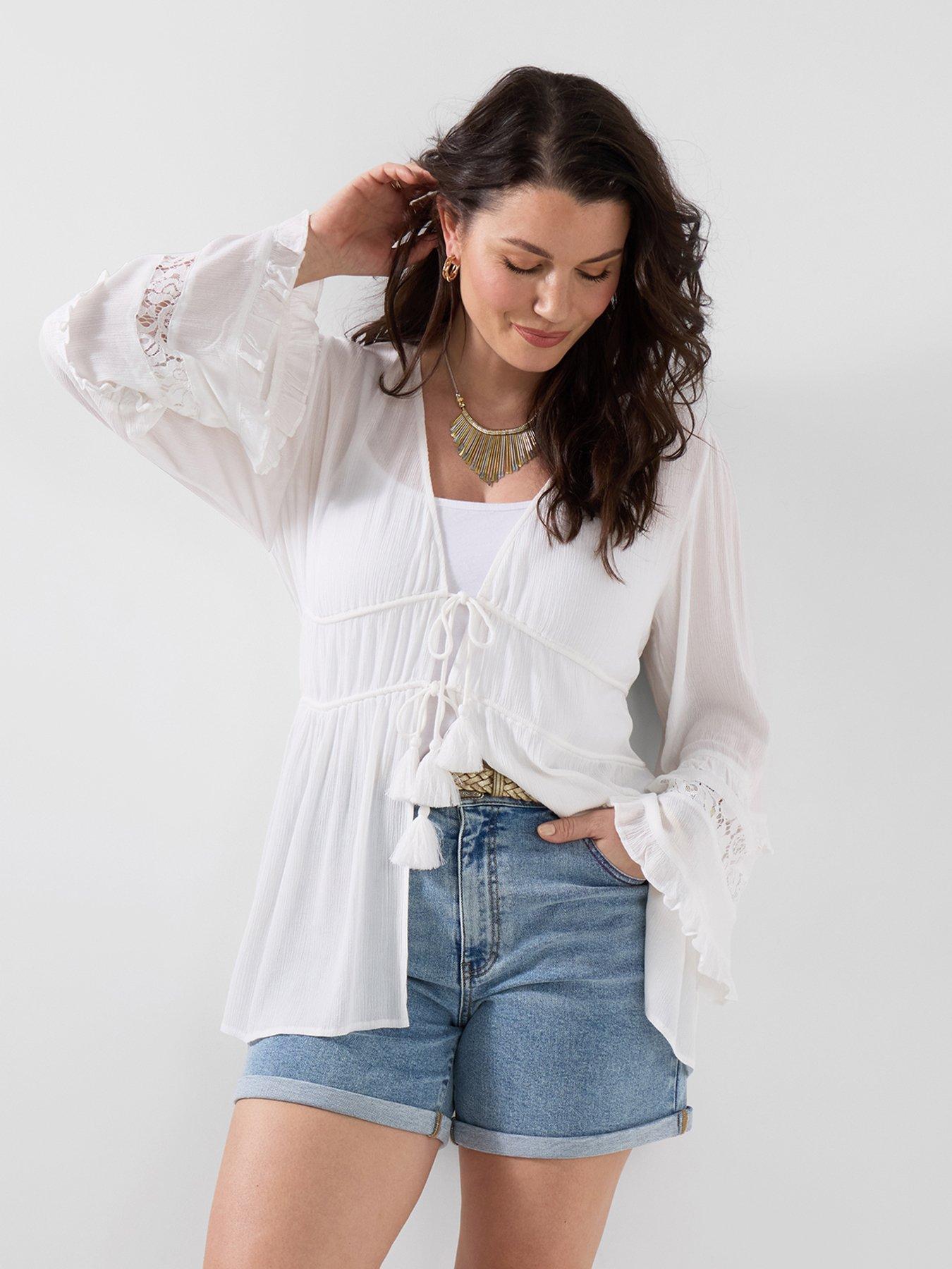 Joe Browns Lara Cover Up Blouse - White