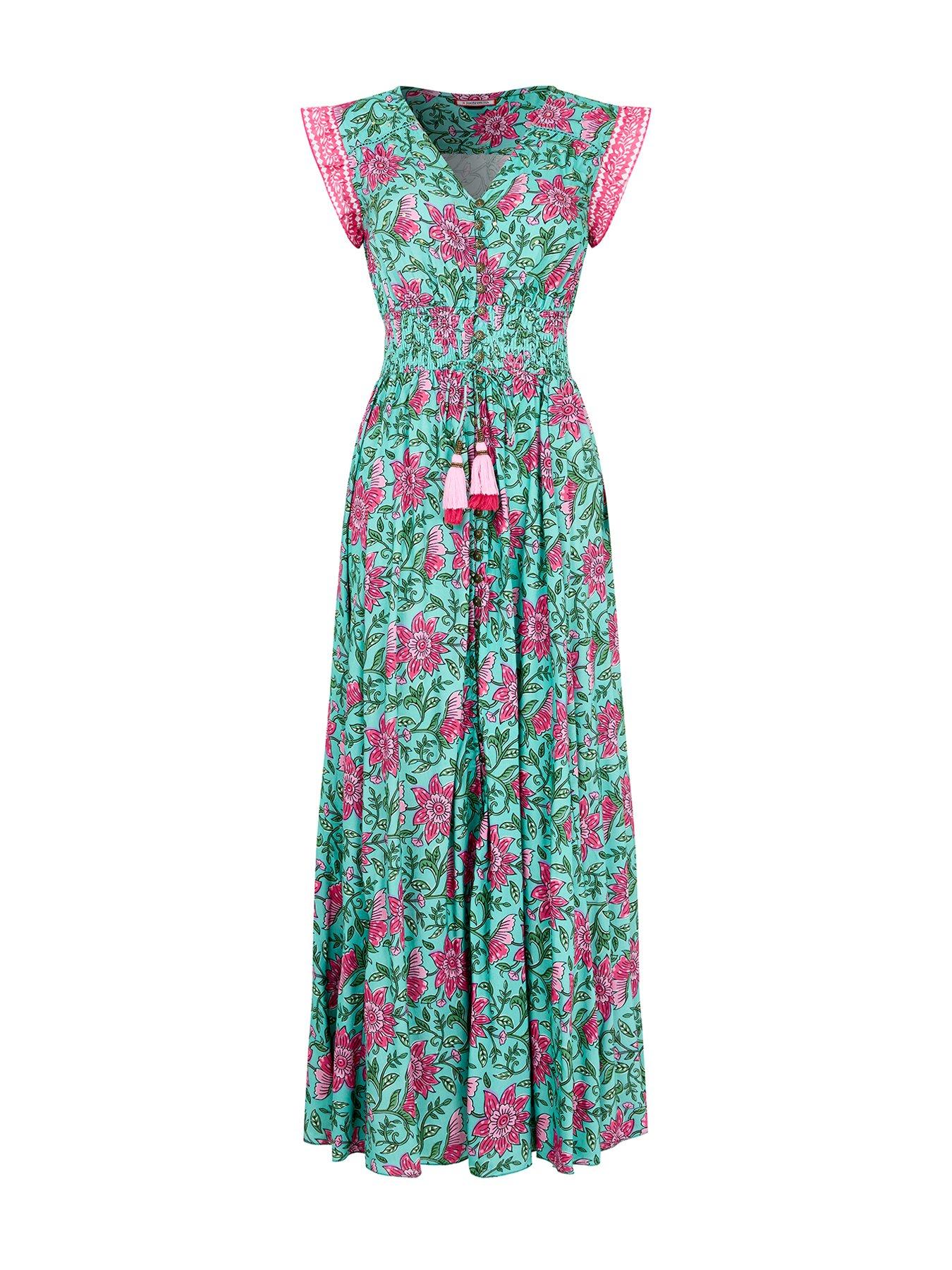 Joe Browns Summer Days Petite Printed Maxi Dress - Green