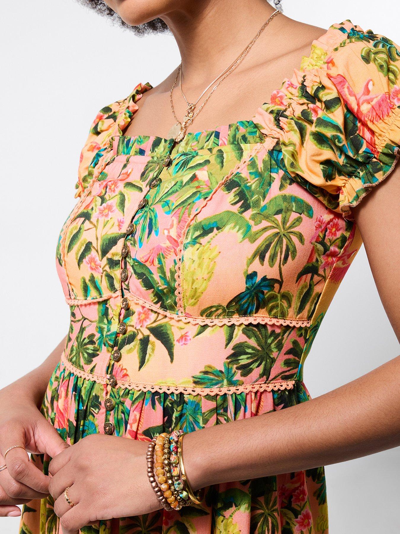 Joe Browns Sunset Beach Printed Maxi Dress - Orange | Very