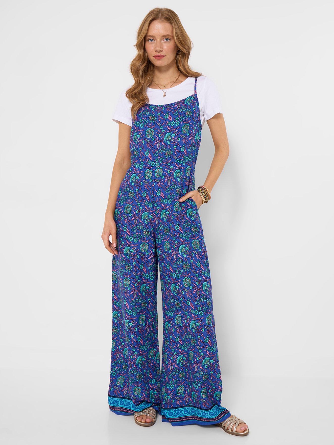 Image 1 of 5 of Joe Browns Eden Printed Jumpsuit - Blue