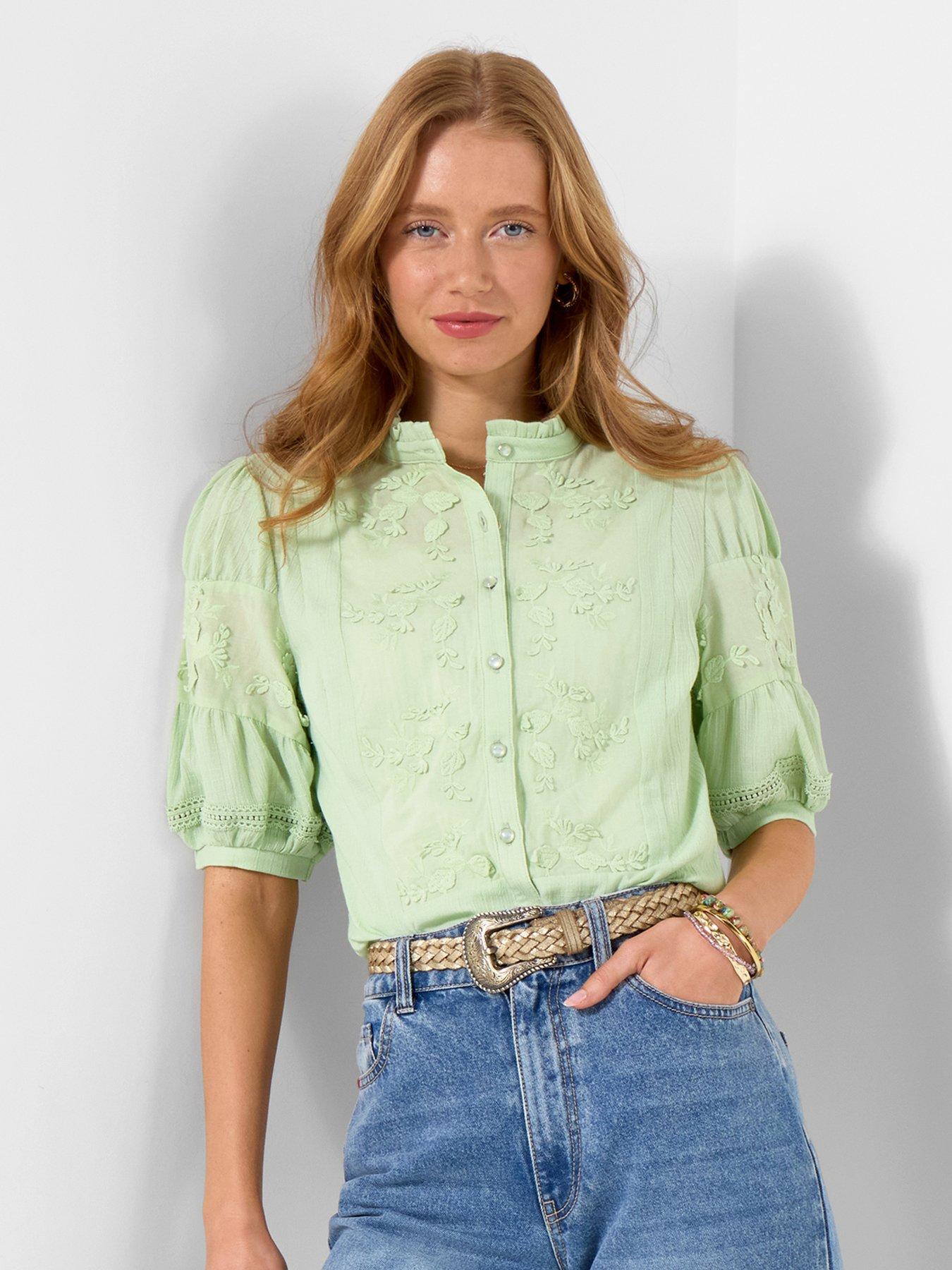 Joe Browns Patsy Embroidered Blouse - Green