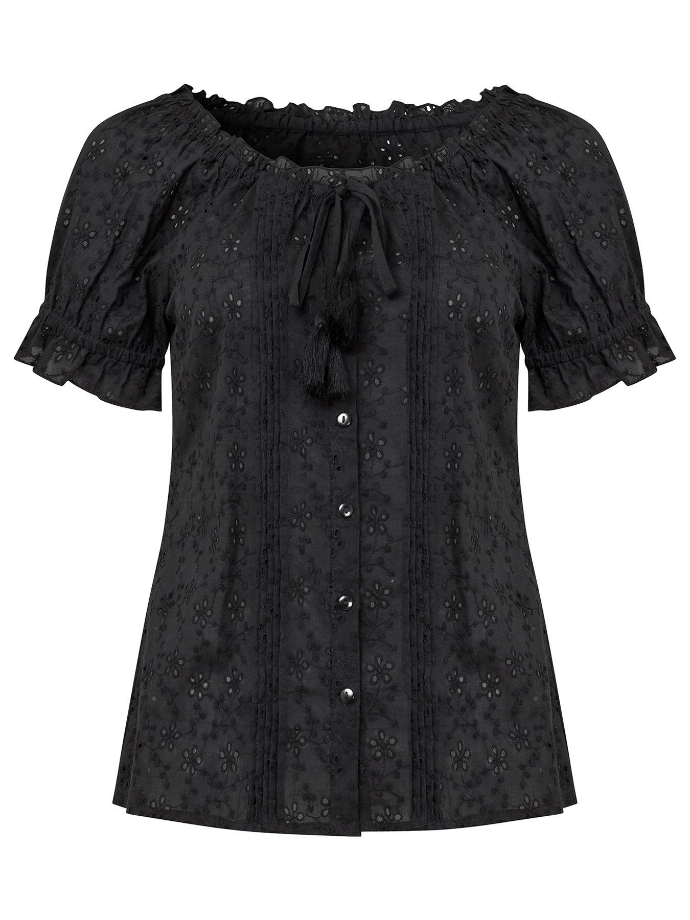 Image 5 of 5 of Joe Browns Beautiful Broderie Top - Black