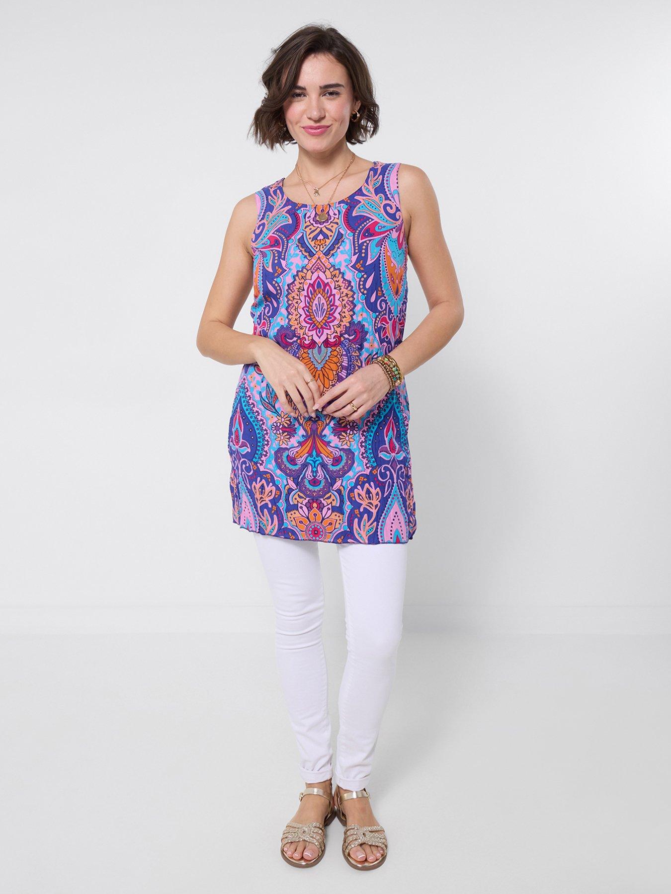 Image 1 of 7 of Joe Browns Statement Reversible Tunic Top - Blue
