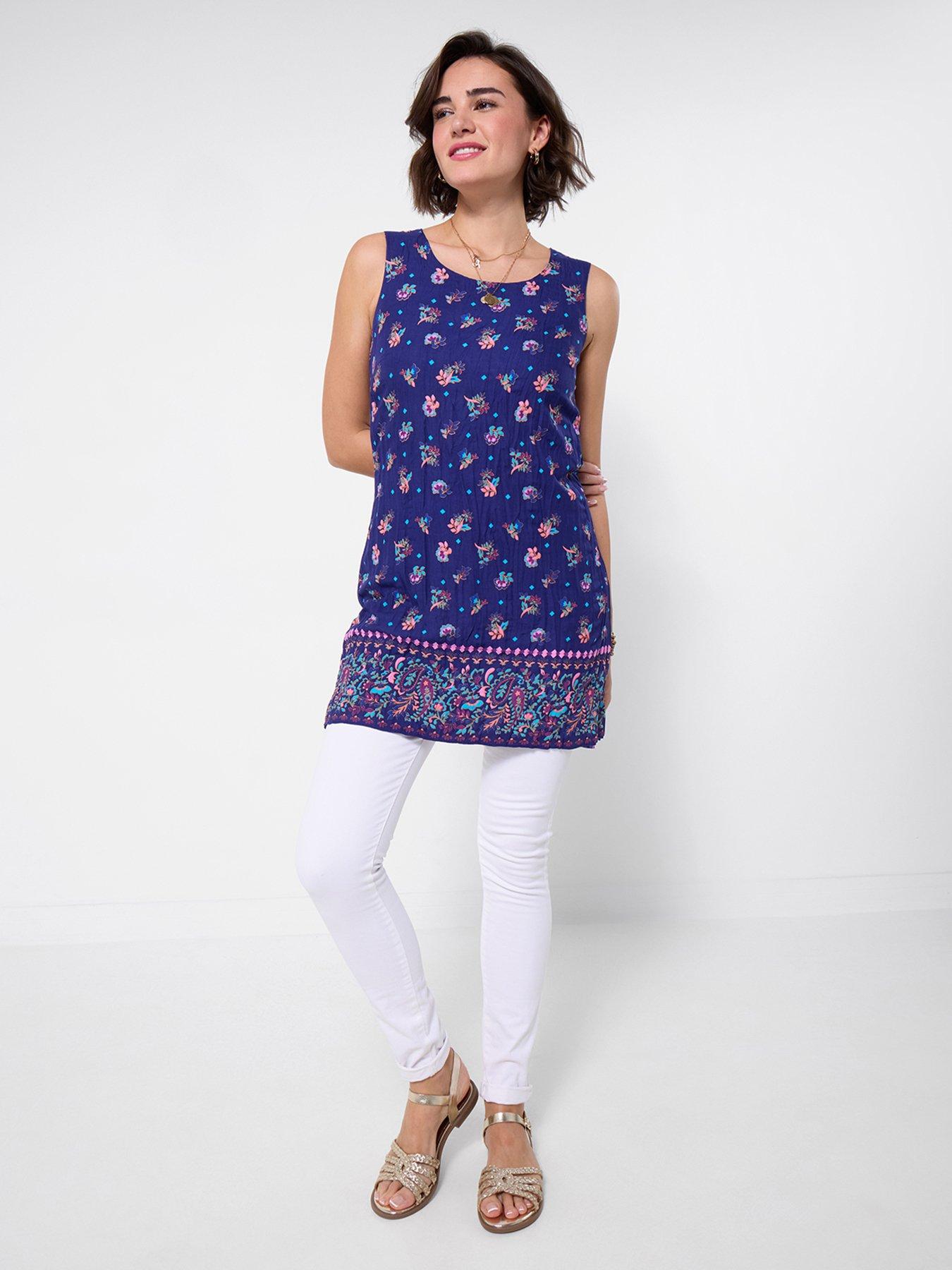 Image 2 of 7 of Joe Browns Statement Reversible Tunic Top - Blue