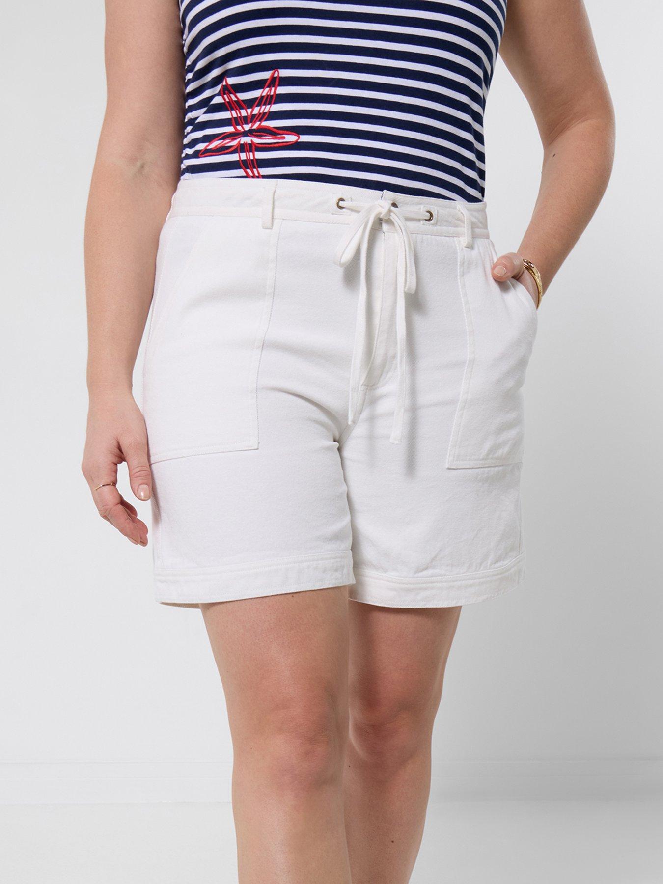 Joe Browns Celine Denim Cargo Shorts - White