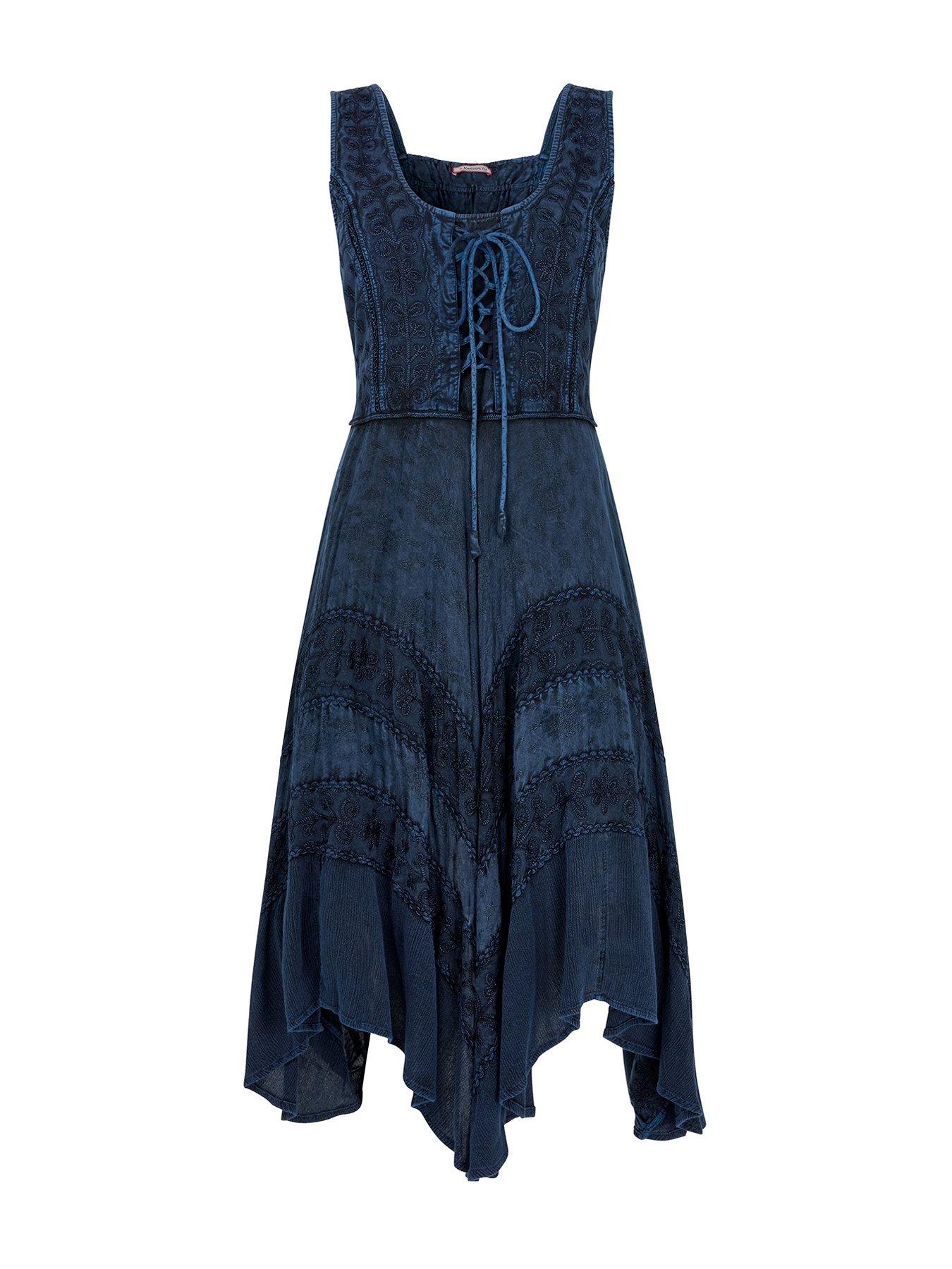 Image 6 of 6 of Joe Browns Evie Jacquard And Embroidered Dress - Navy