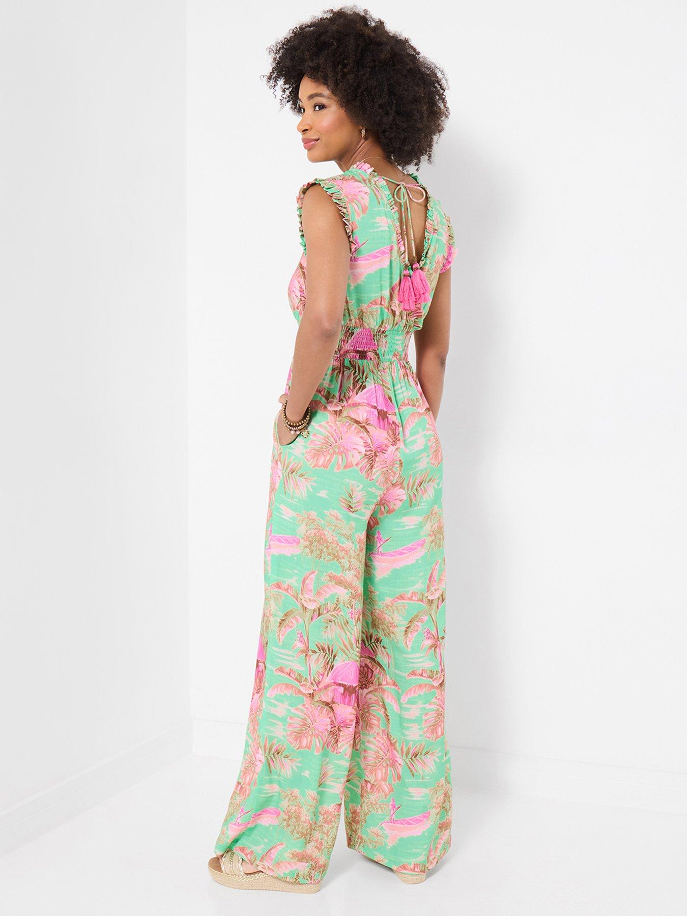 Image 2 of 5 of Joe Browns Savannah Printed Jumpsuit - Green