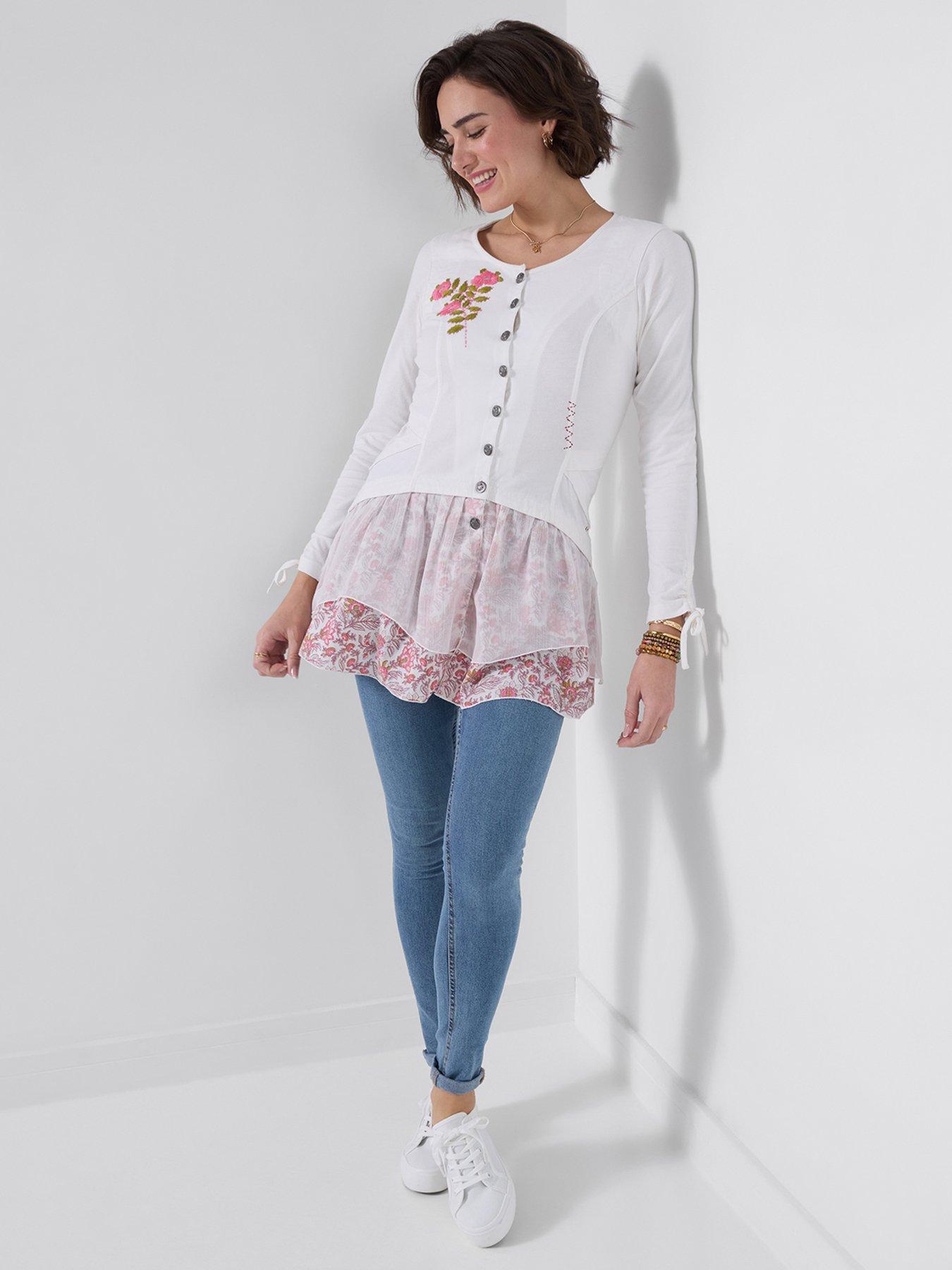 Joe Browns All In The Details Tunic Top - White