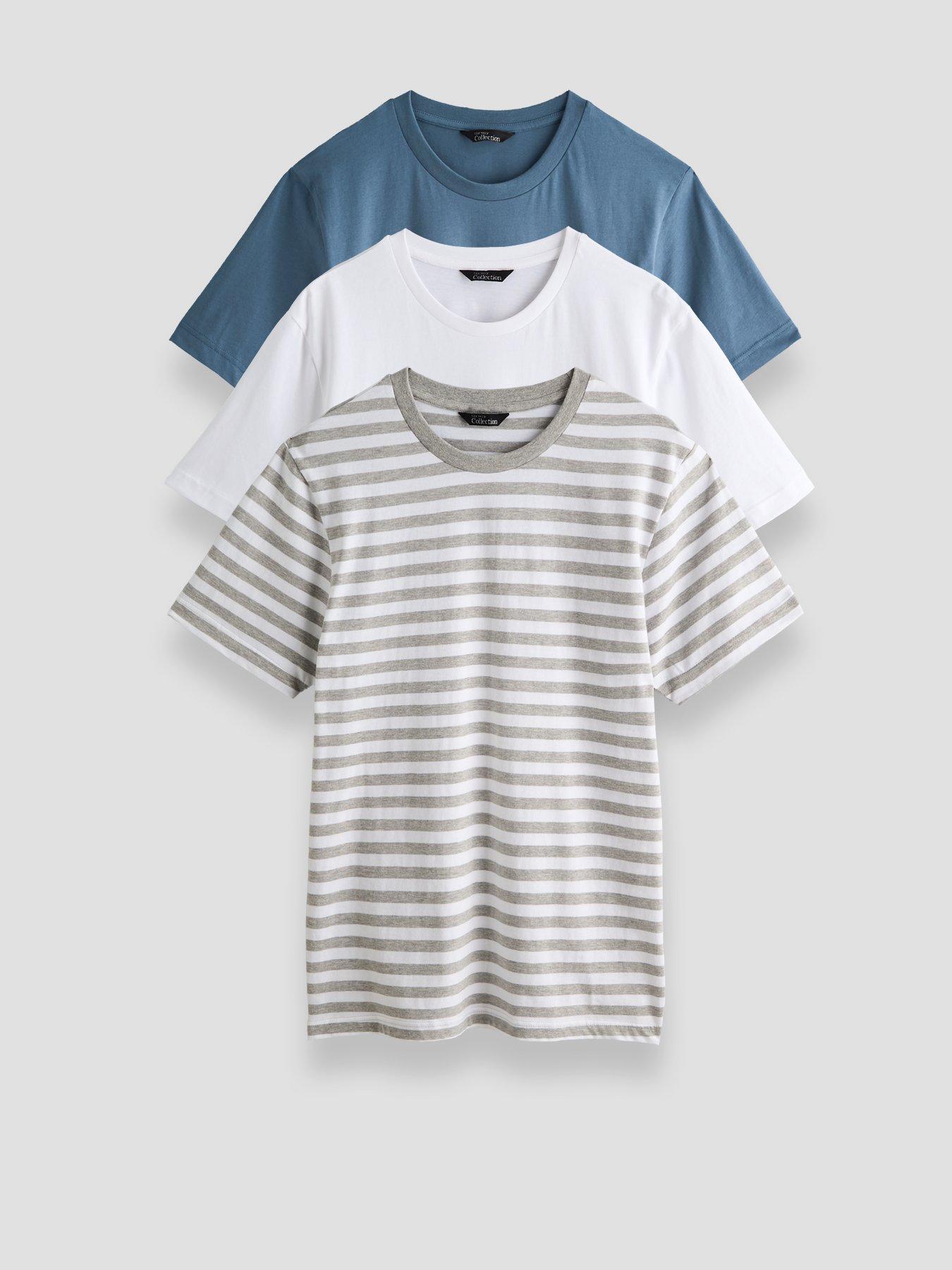 The Very Collection 3 Pack Pure Cotton Short Sleeve T-Shirts - Multi