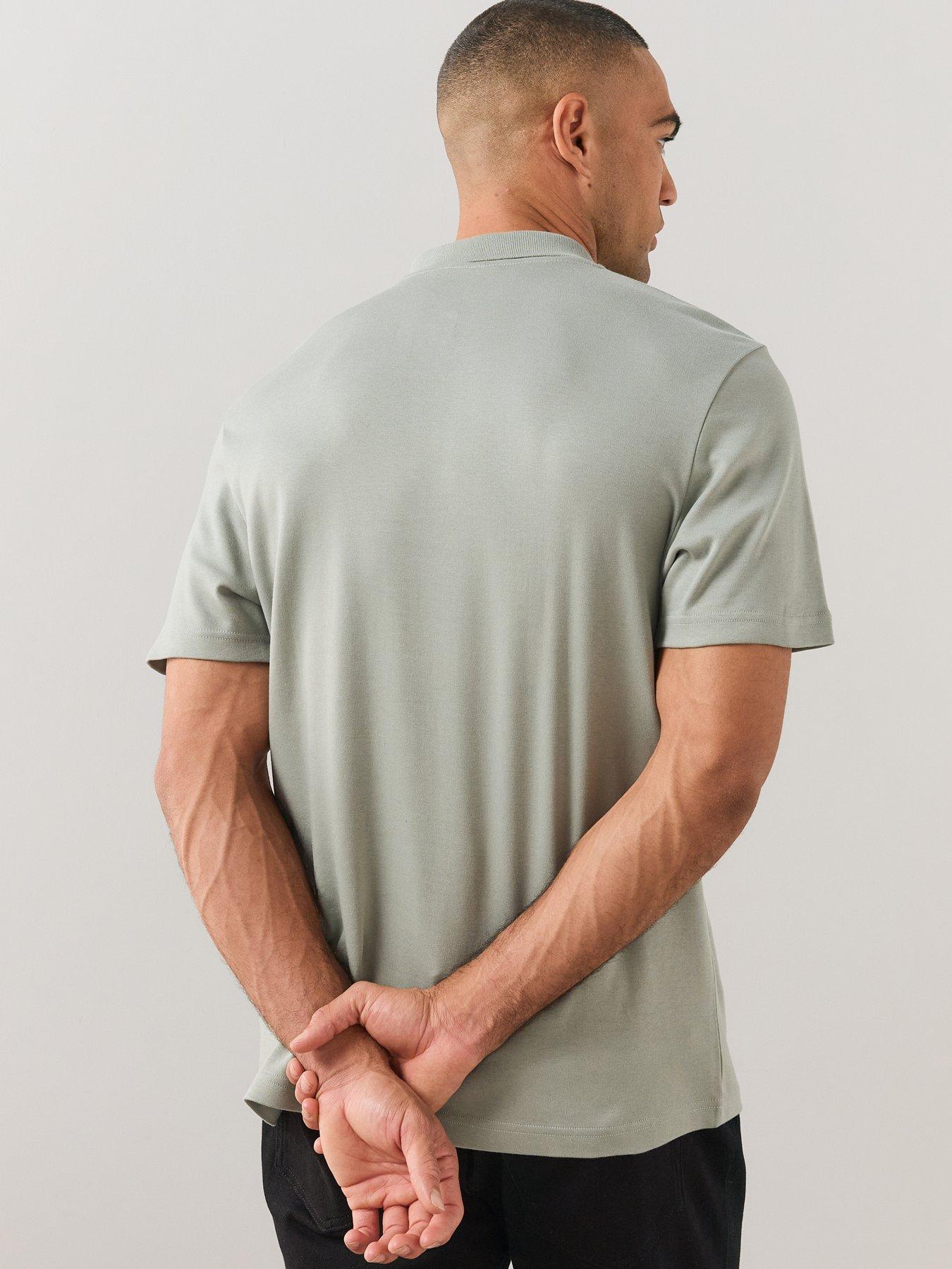 Image 2 of 7 of The Very Collection Mens Pure Cotton Interlock 1/4 Zip Smart Polo - Grey