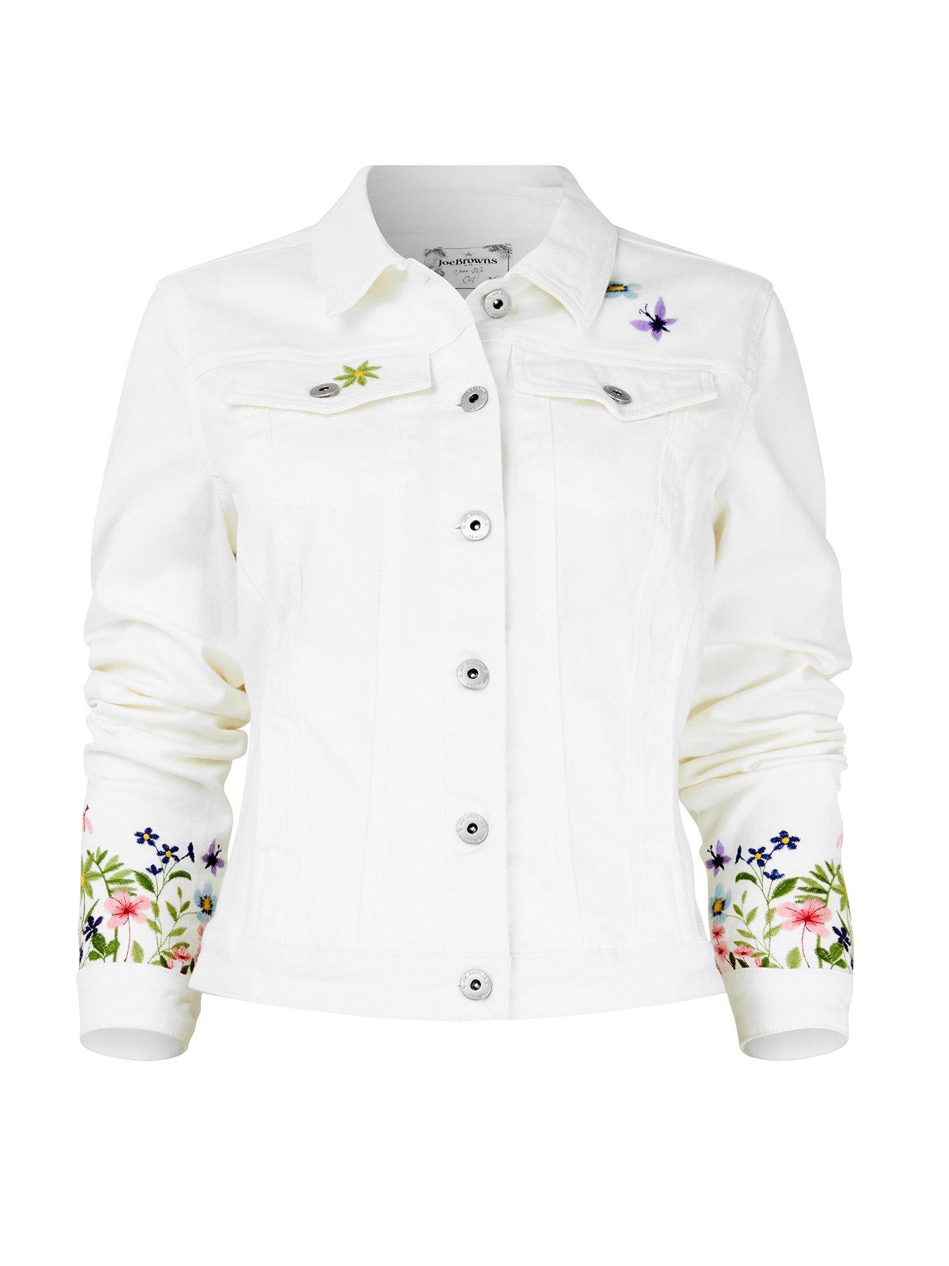 Image 5 of 6 of Joe Browns Spring Meadows Embroidered Denim Jacket - White