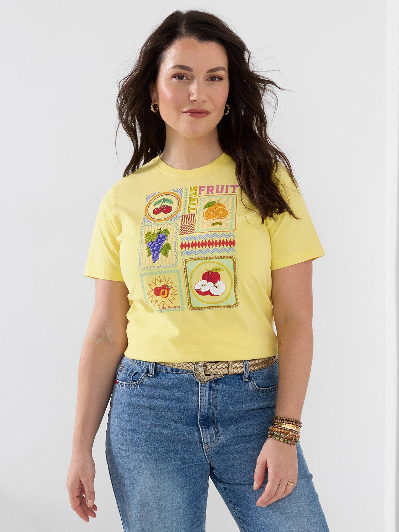 Joe Browns Summer Fruits T-Shirt - Yellow