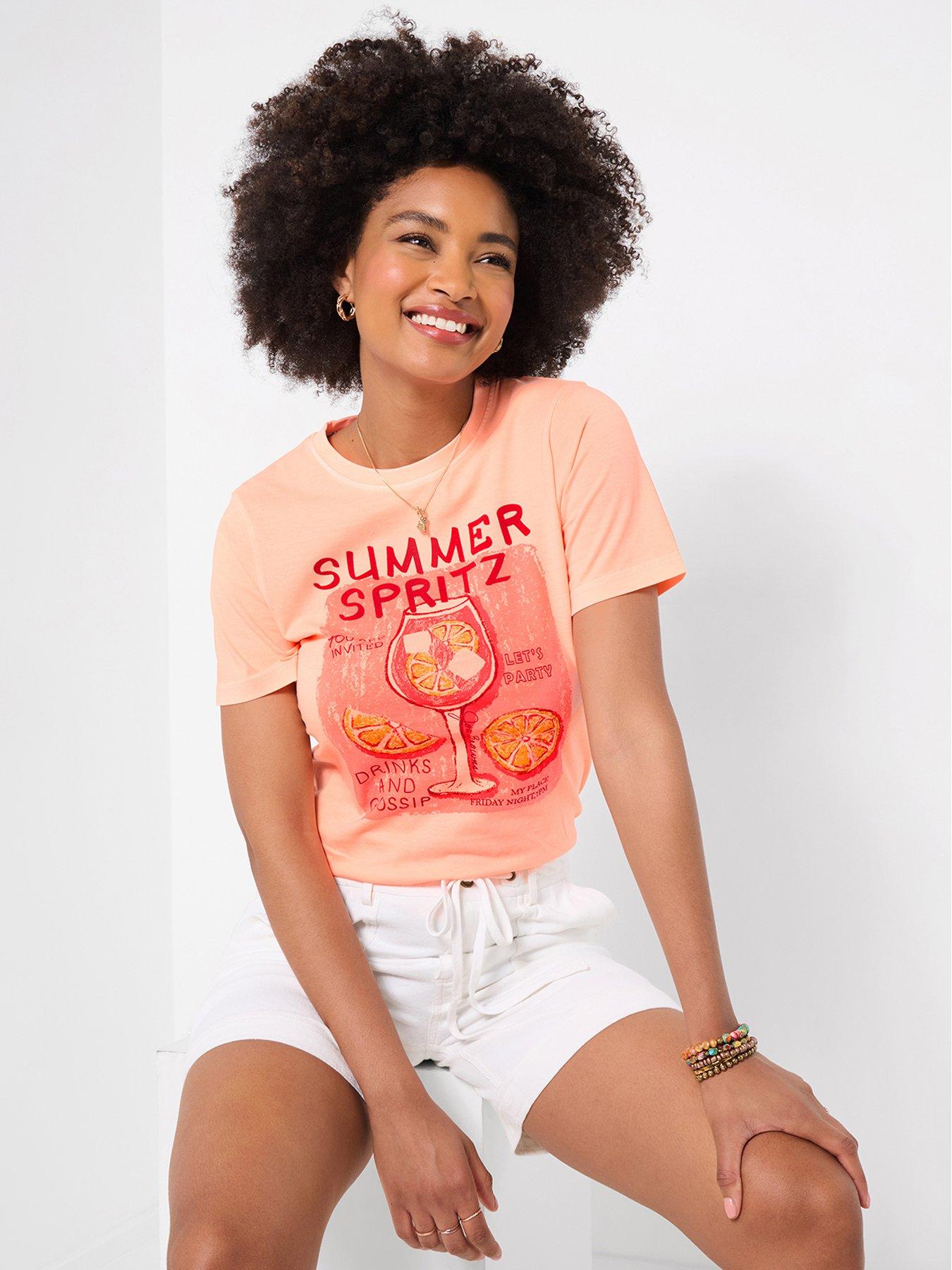 Joe Browns Summer Spritz T-Shirt - Pink | Very
